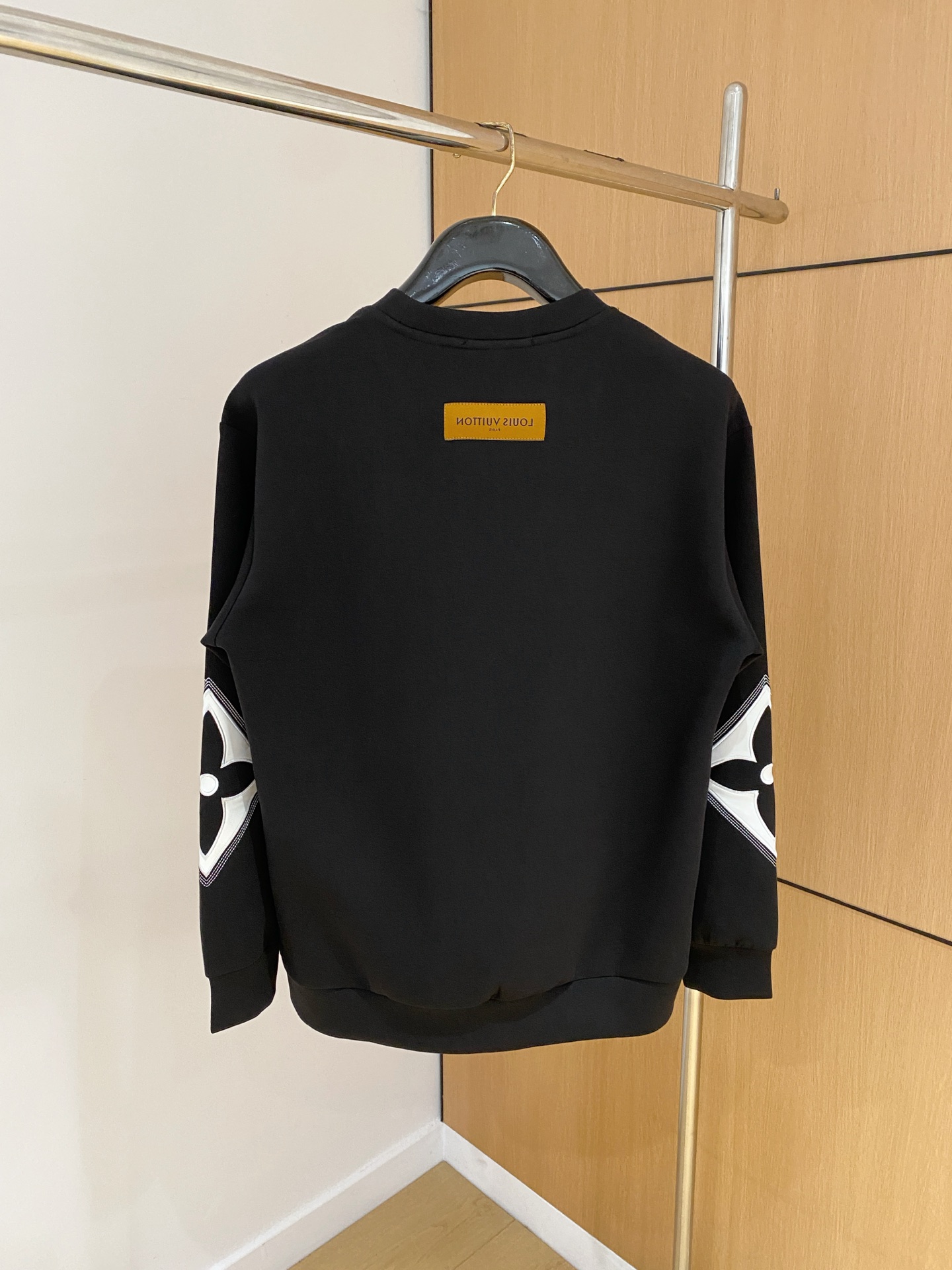 Louis Vuitton Male Hoodie Cotton Black Xs-s-m-l