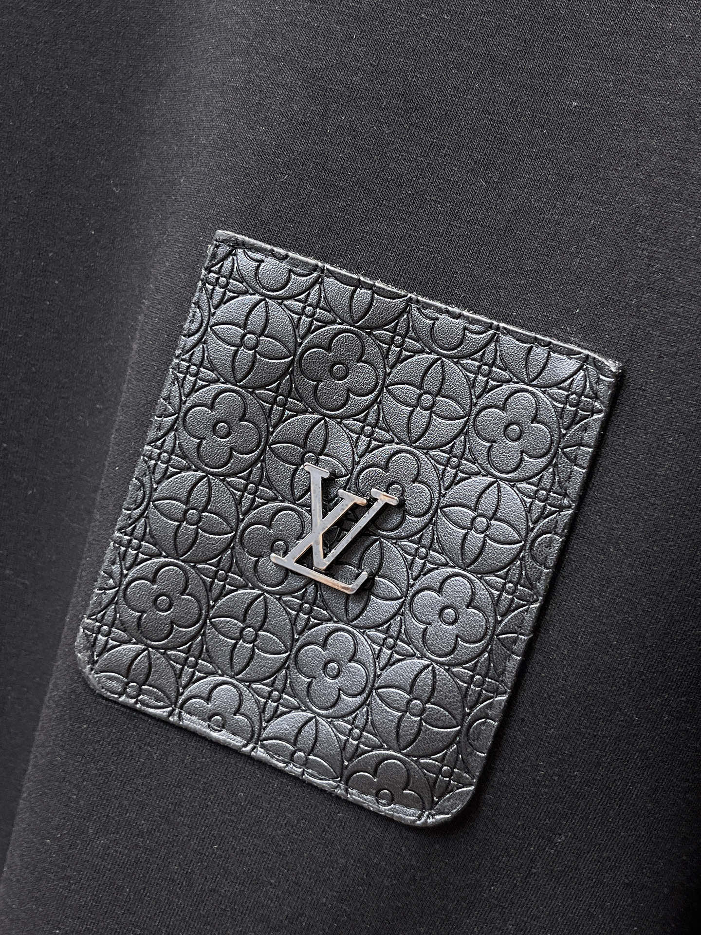 Louis Vuitton Male Hoodie Cotton Black Xs-s-m-l