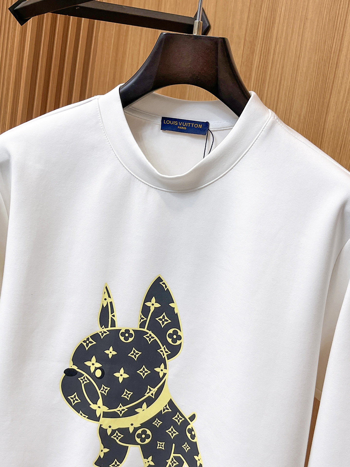 Louis Vuitton Male Hoodie Cotton Black Xs-s-m-l
