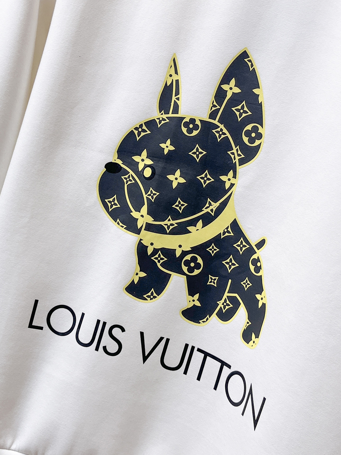 Louis Vuitton Male Hoodie Cotton Black Xs-s-m-l