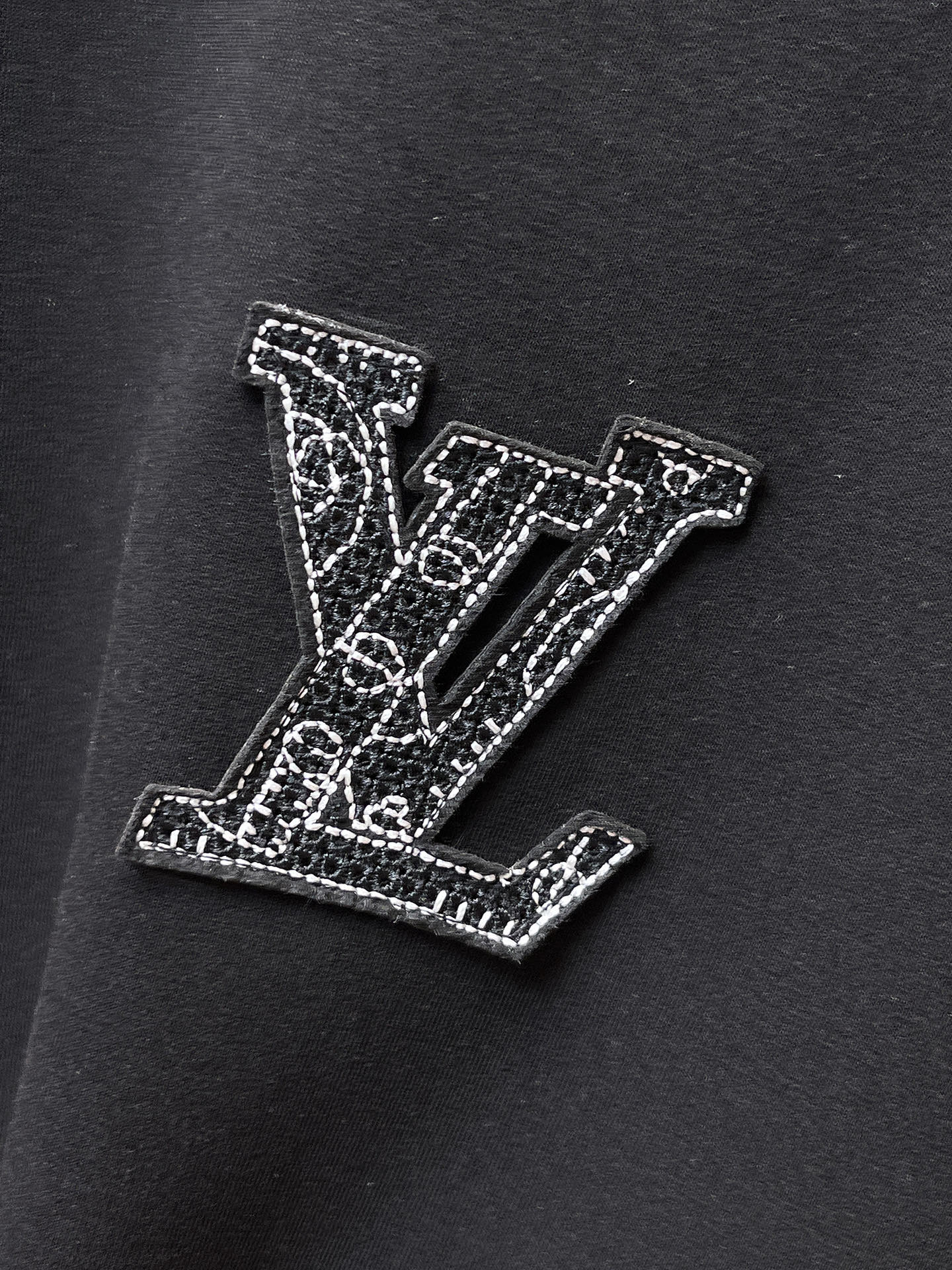 Louis Vuitton Male Hoodie Cotton Black Xs-s-m-l