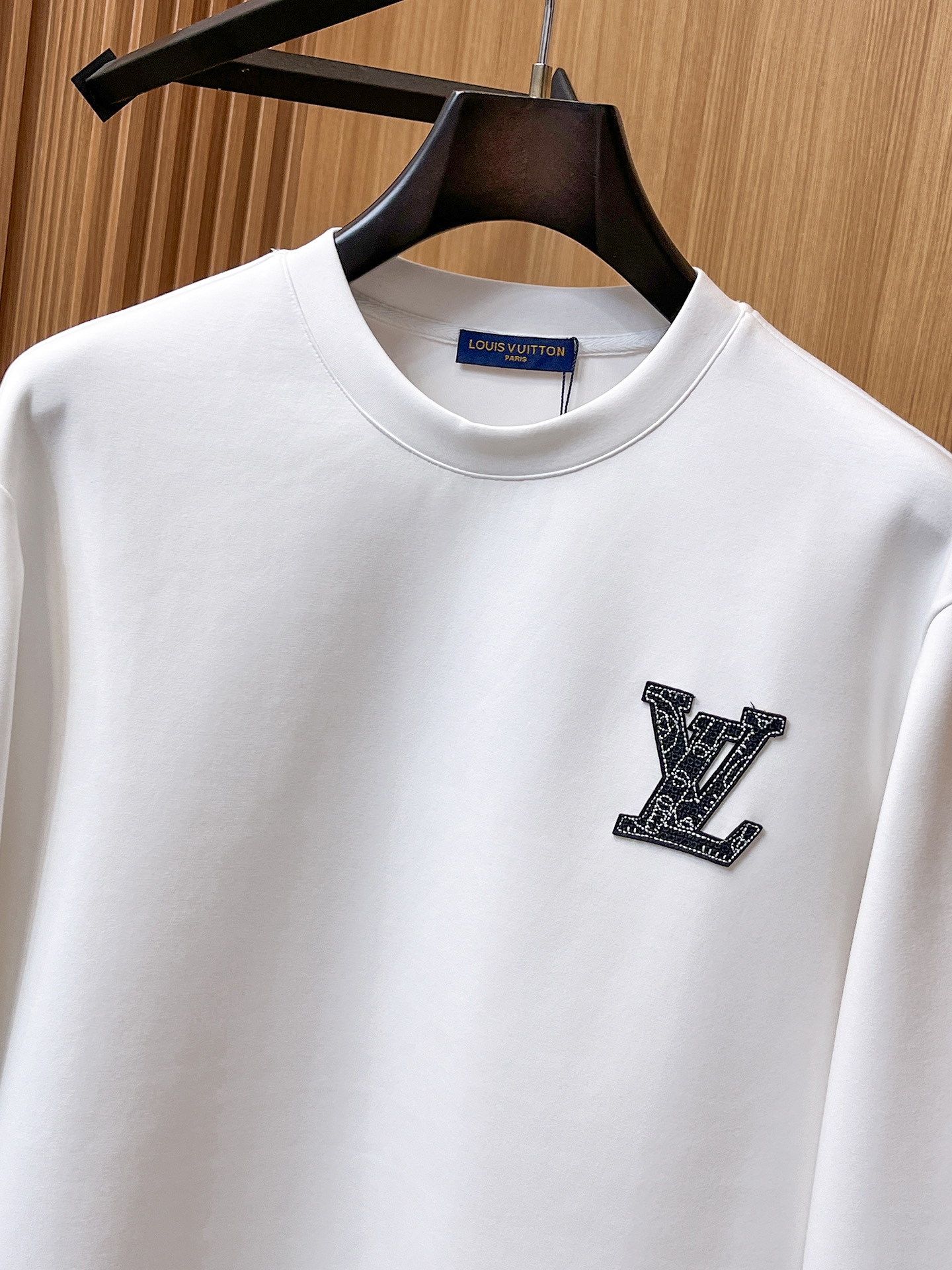 Louis Vuitton Male Hoodie Cotton Black Xs-s-m-l
