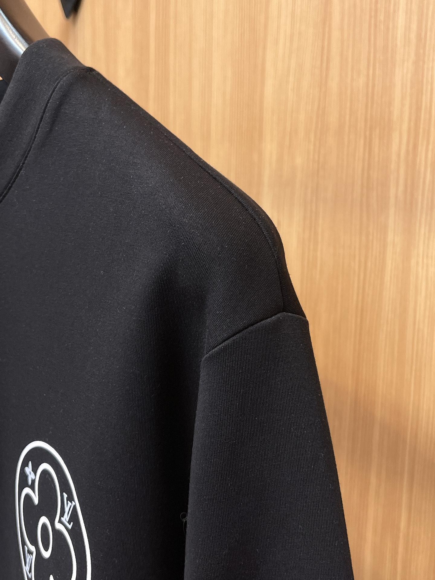 Louis Vuitton Male Hoodie Cotton Black Xs-s-m-l