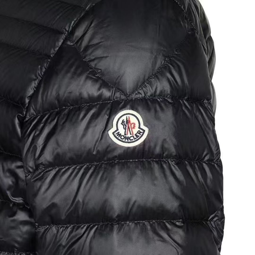 Moncler Couple Down Jacket White Duck Down Black Striped S-m-l-xl