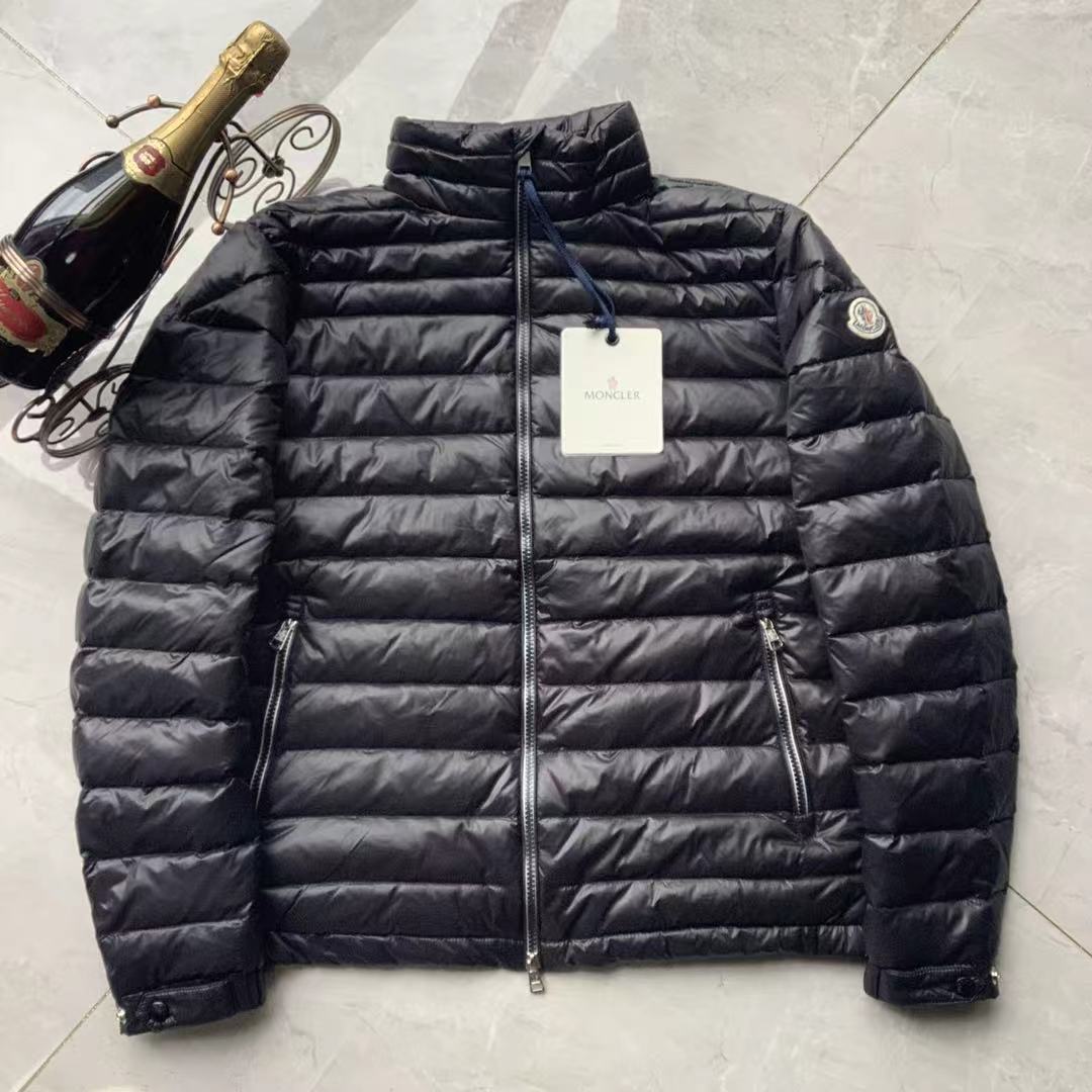 Moncler Couple Down Jacket White Duck Down Black Striped S-m-l-xl
