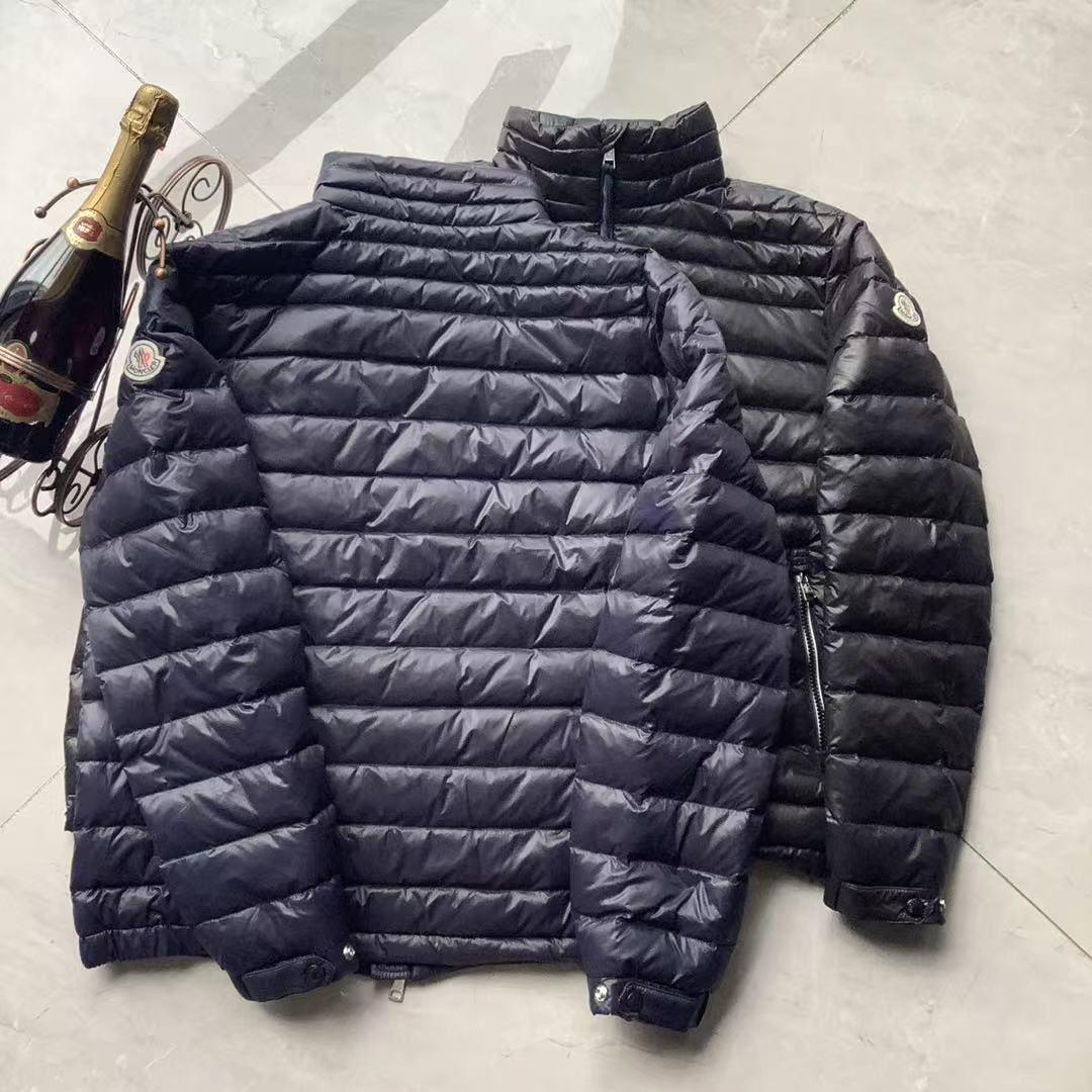 Moncler Couple Down Jacket White Duck Down Black Striped S-m-l-xl