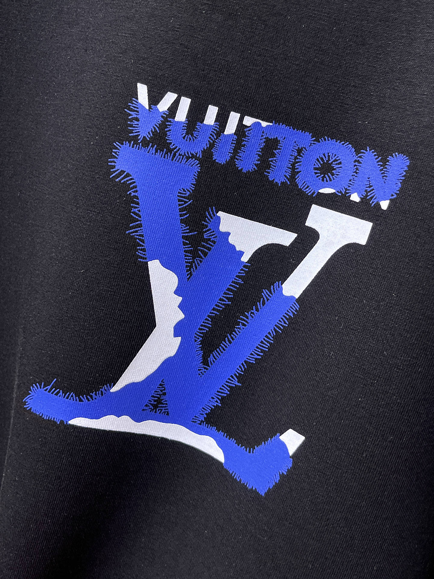 Louis Vuitton Male Hoodie Cotton Black Xs-s-m-l