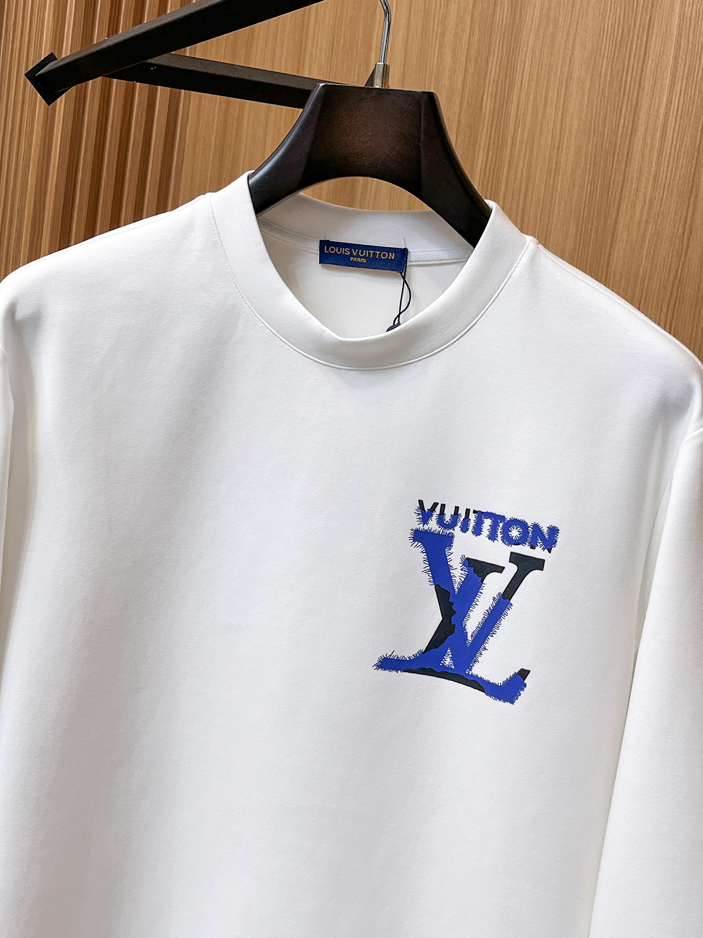 Louis Vuitton Male Hoodie Cotton Black Xs-s-m-l