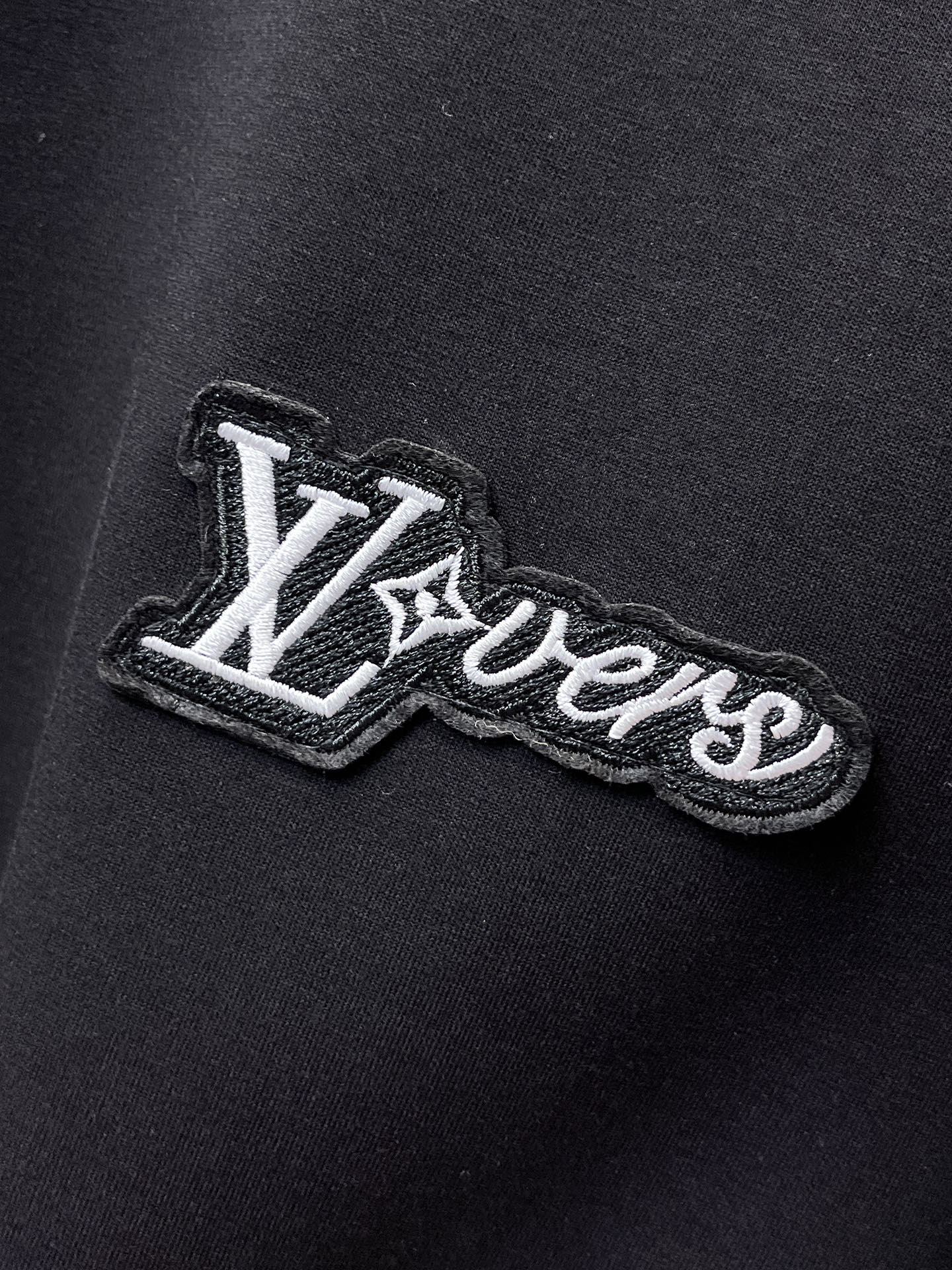 Louis Vuitton Male Hoodie Cotton Black Xs-s-m-l