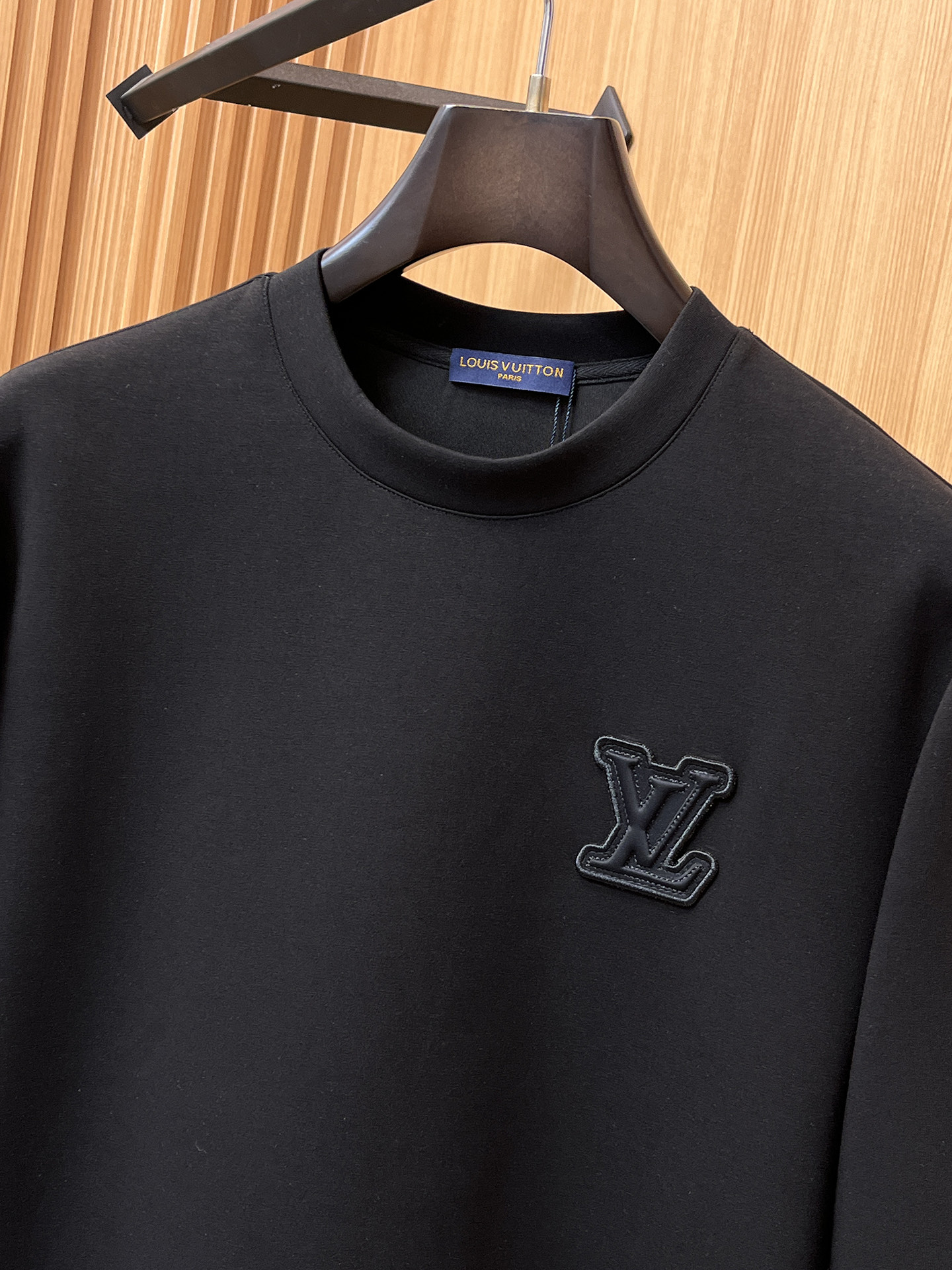 Louis Vuitton Male Hoodie Cotton Black Xs-s-m-l
