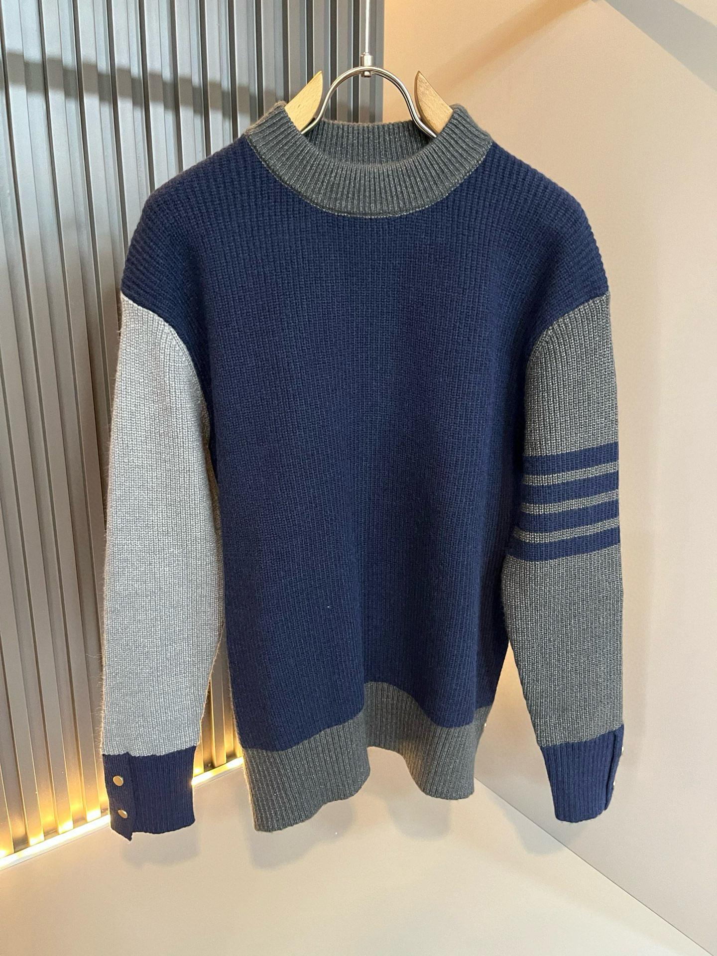 Thom Browne Couple Basic Clothing Wool Striped M-xl