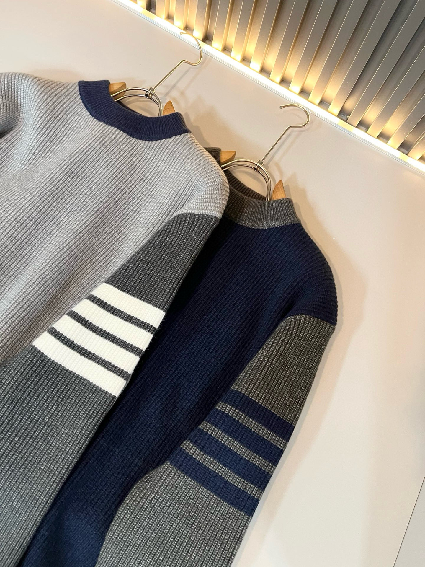 Thom Browne Couple Basic Clothing Wool Striped M-xl