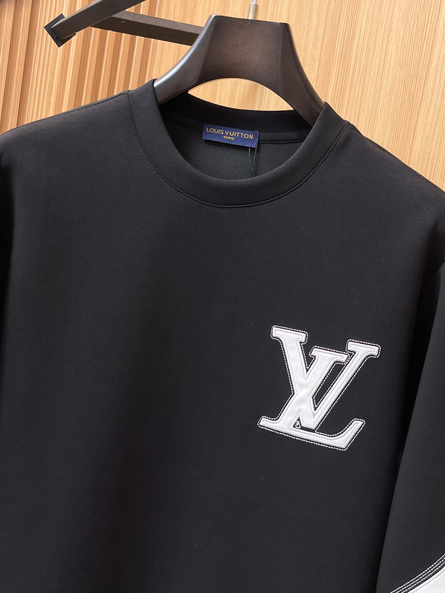 Louis Vuitton Male Hoodie Cotton Black Xs-s-m-l