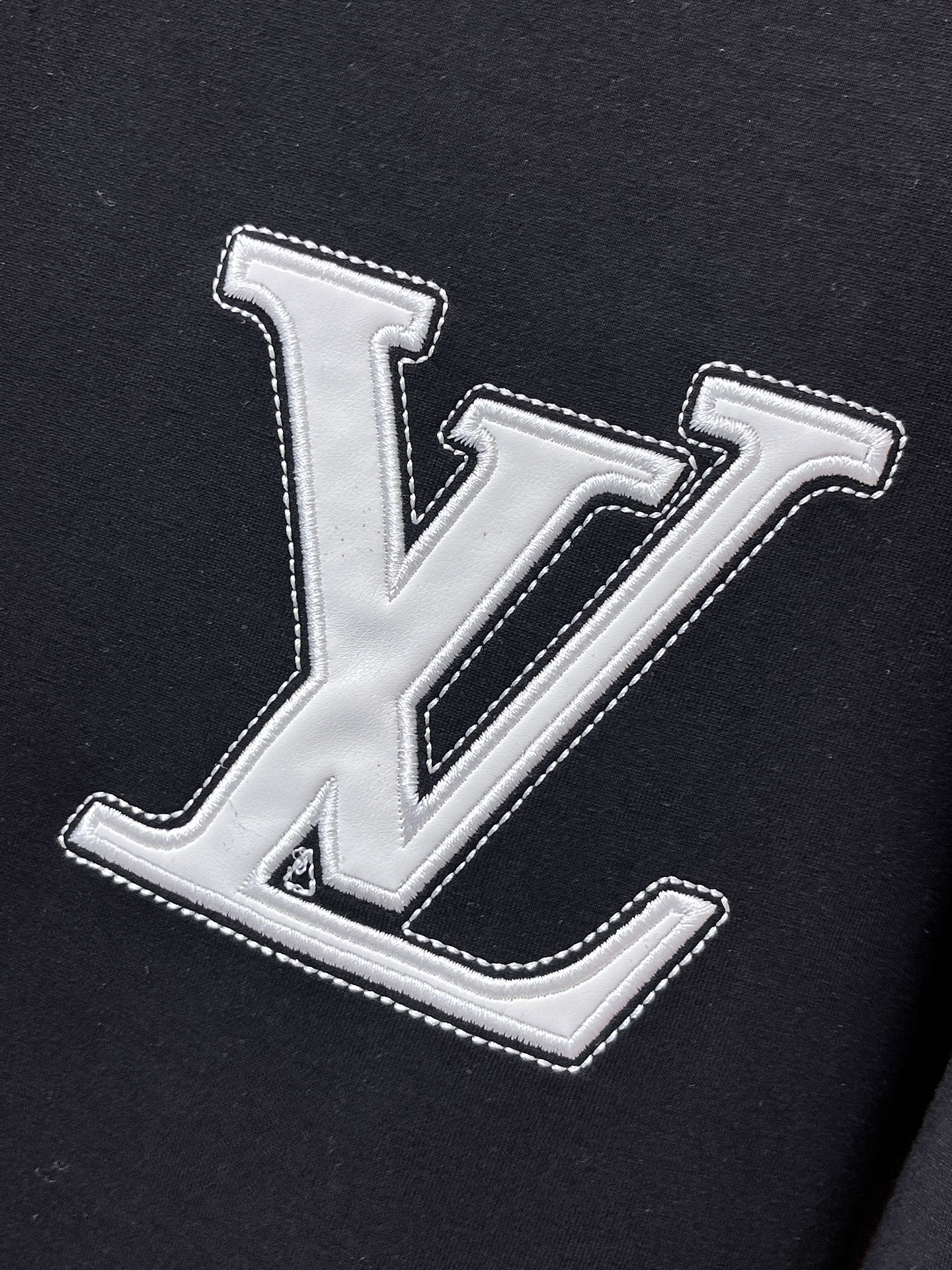 Louis Vuitton Male Hoodie Cotton Black Xs-s-m-l