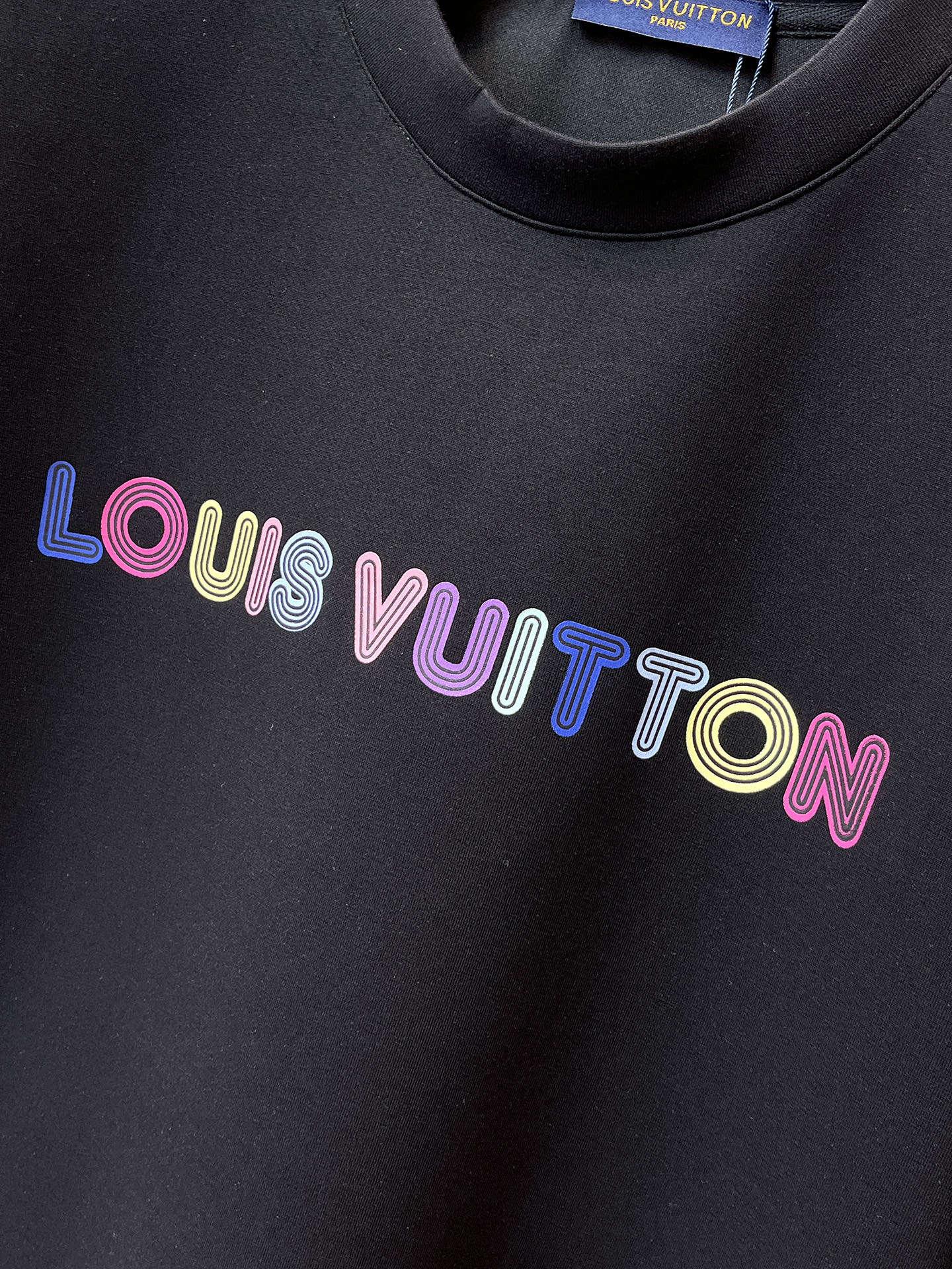 Louis Vuitton Male Hoodie Cotton Black Xs-s-m-l