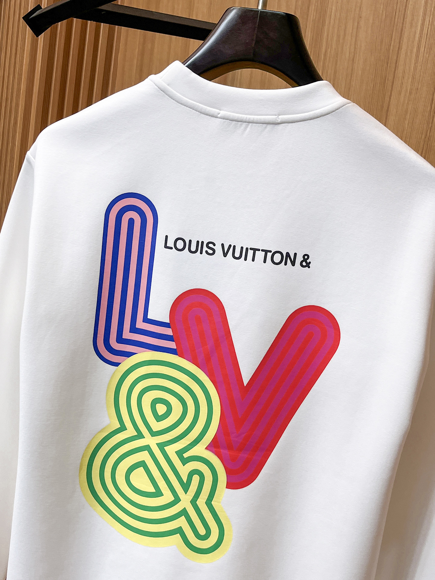 Louis Vuitton Male Hoodie Cotton Black Xs-s-m-l
