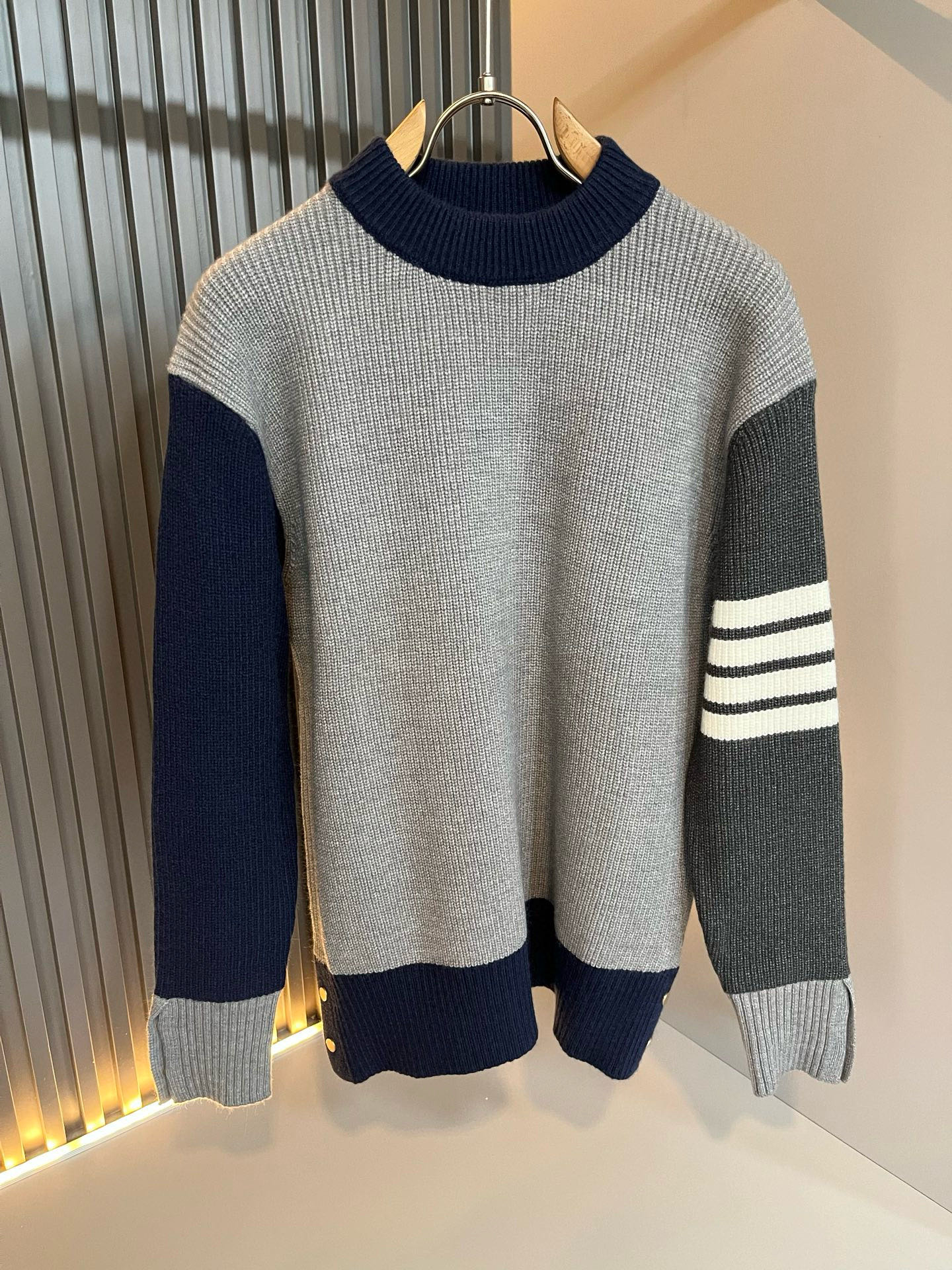 Thom Browne Couple Basic Clothing Wool Striped M-xl