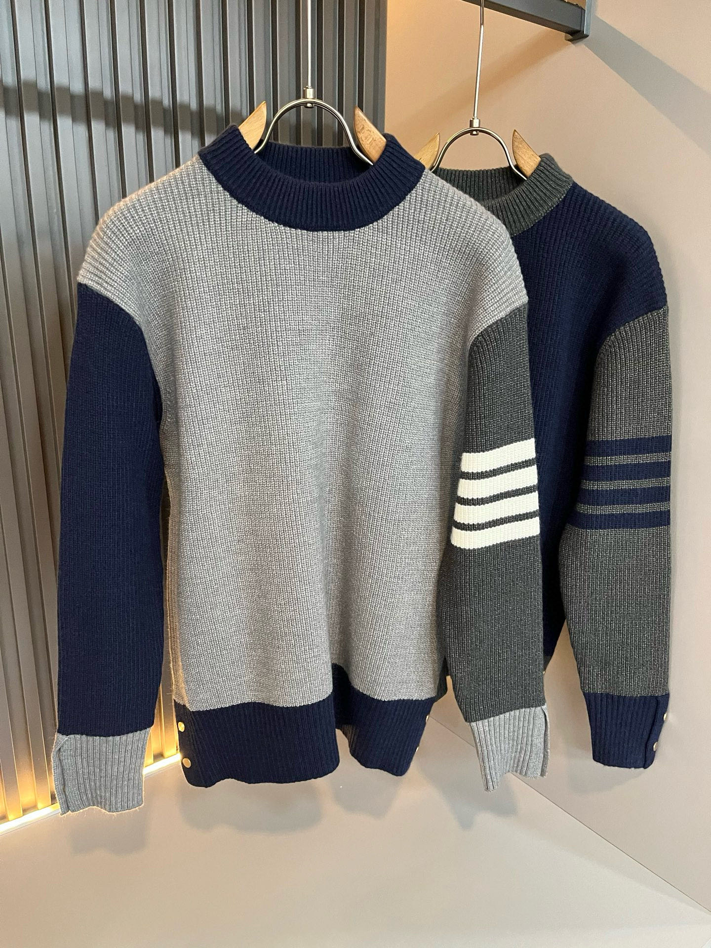 Thom Browne Couple Basic Clothing Wool Striped M-xl