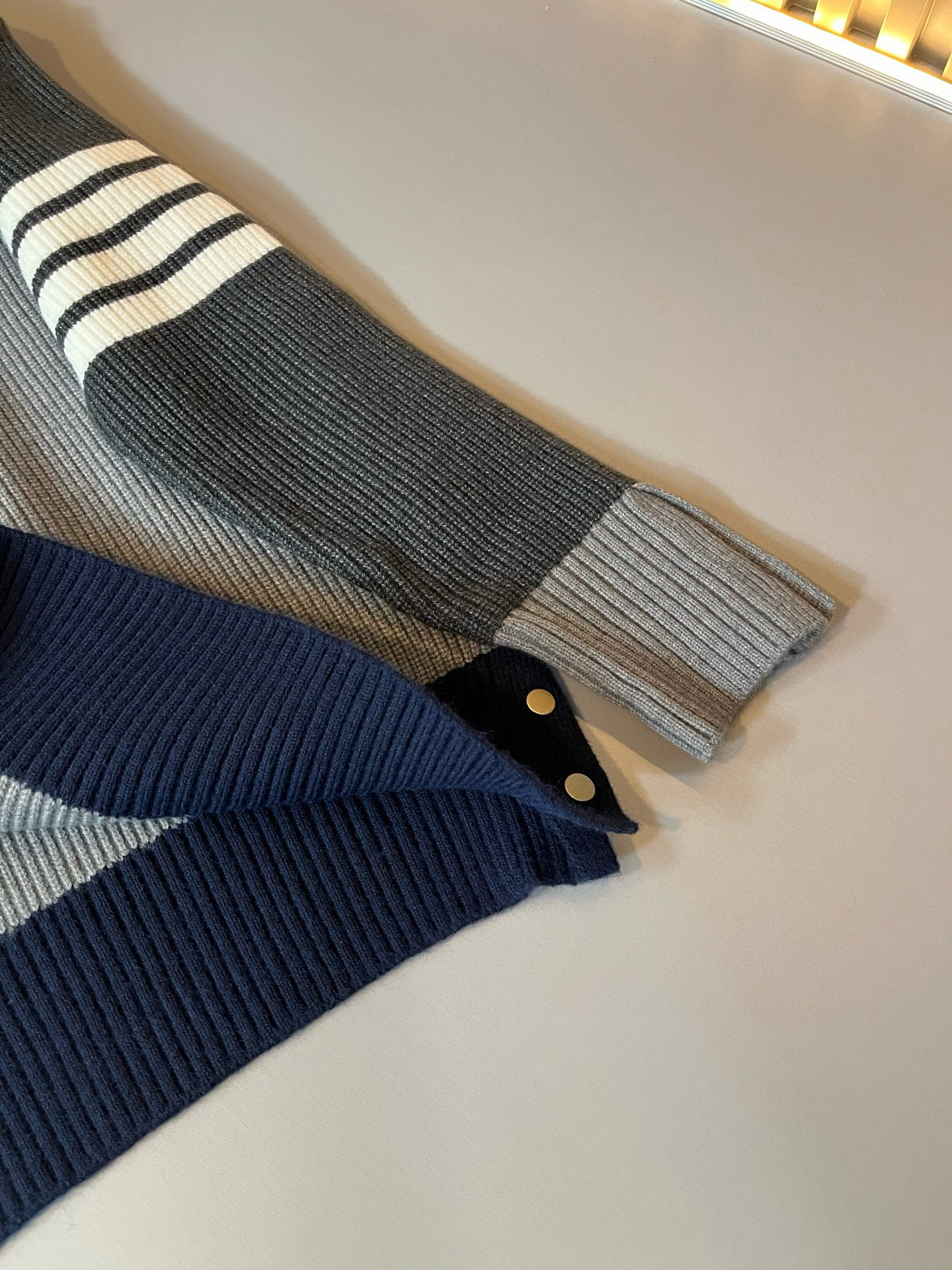Thom Browne Couple Basic Clothing Wool Striped M-xl
