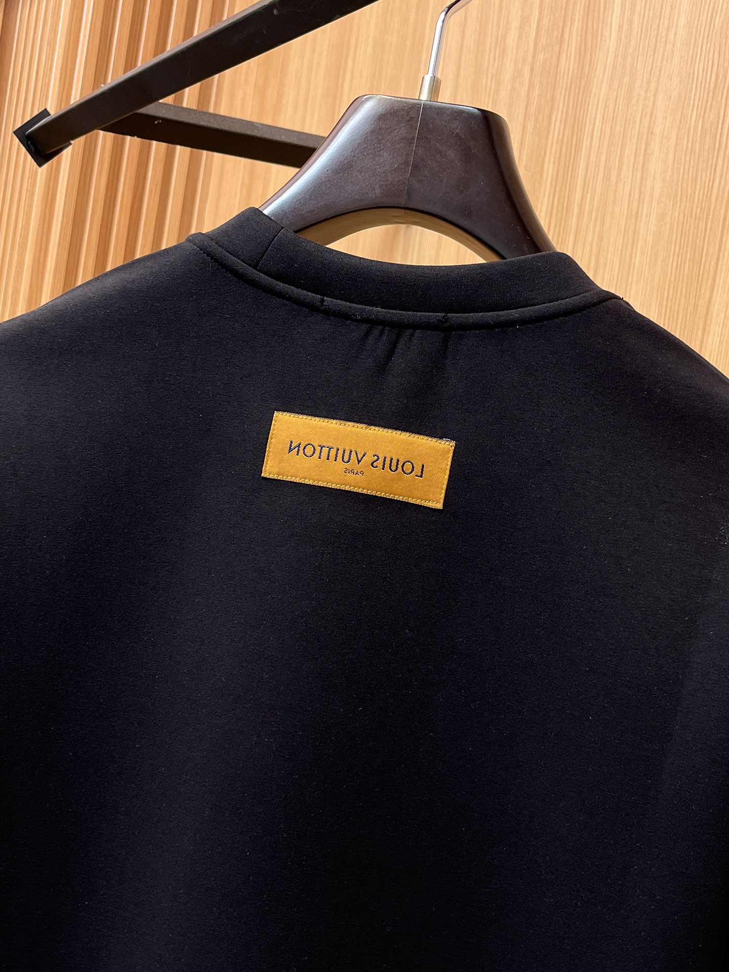 Louis Vuitton Male Hoodie Cotton Black Xs-s-m-l