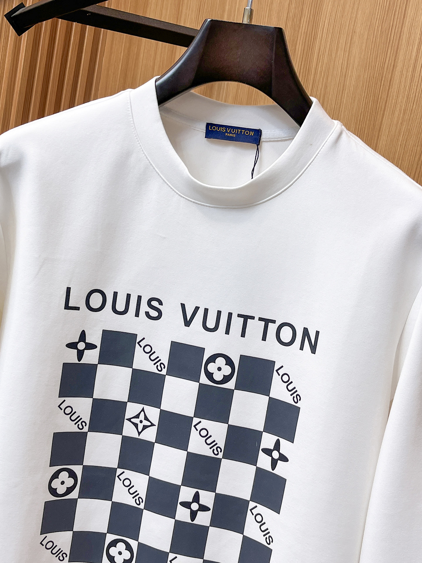 Louis Vuitton Male Hoodie Cotton Black Xs-s-m-l