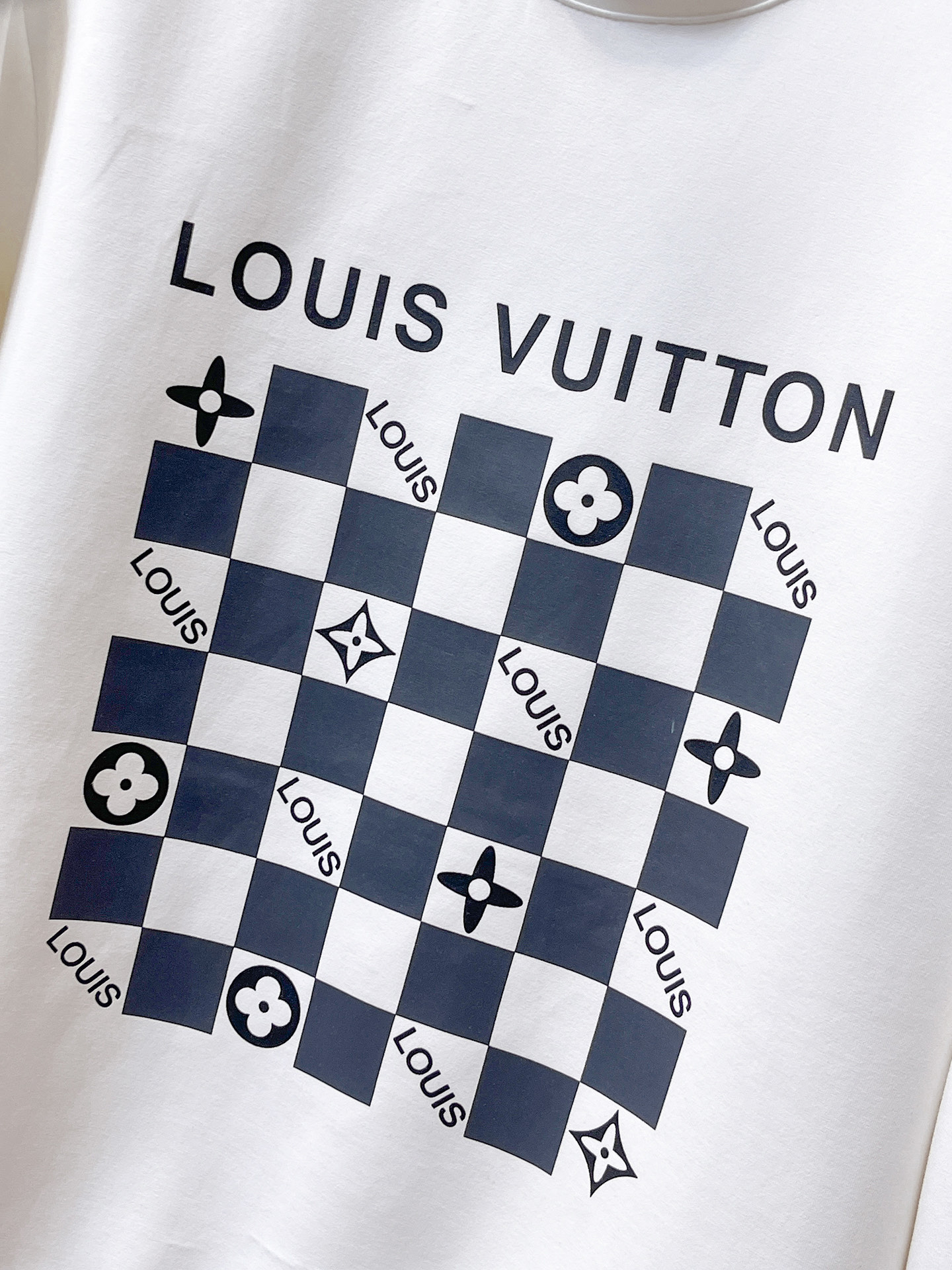 Louis Vuitton Male Hoodie Cotton Black Xs-s-m-l