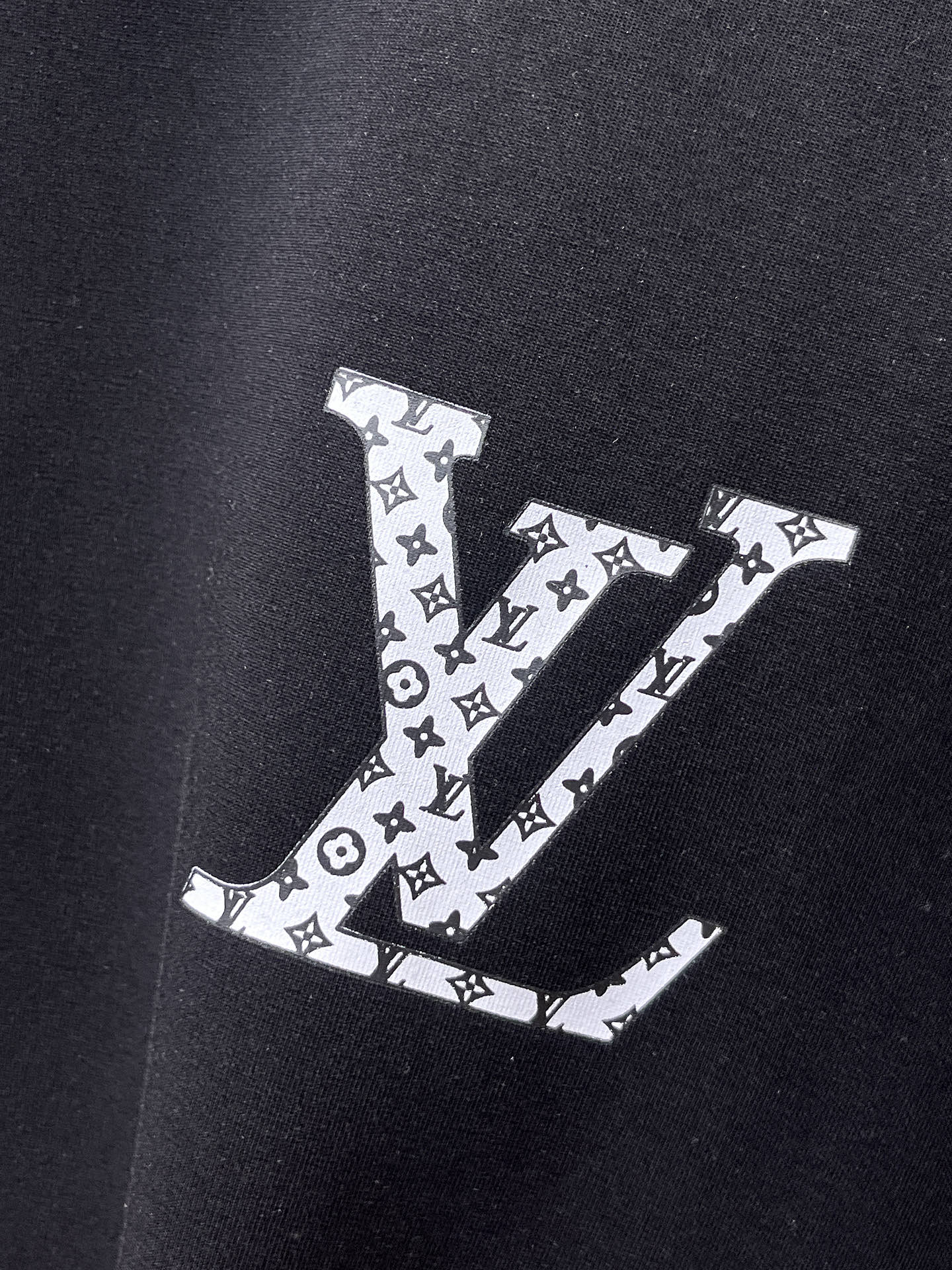 Louis Vuitton Male Hoodie Cotton Black Xs-s-m-l