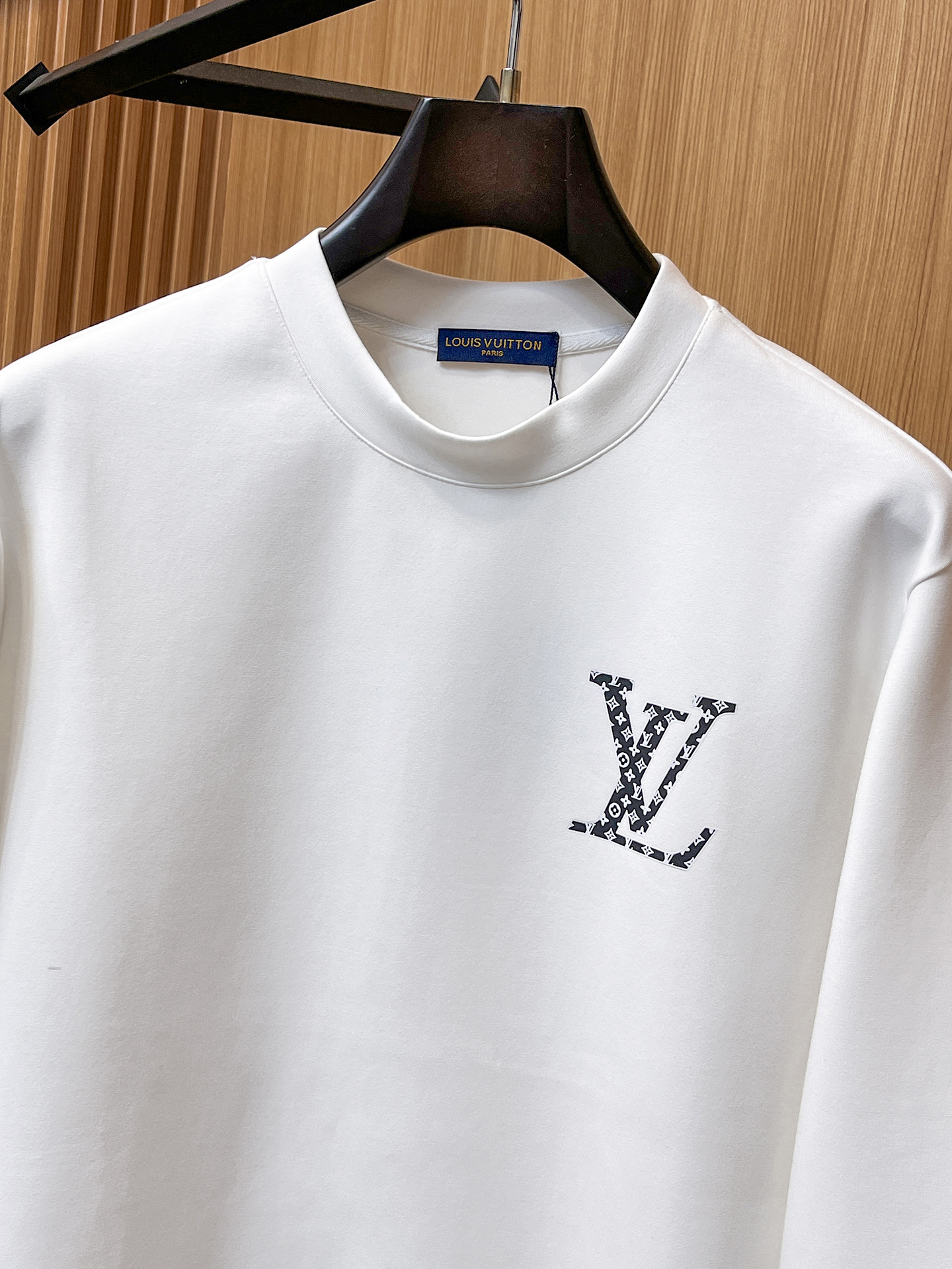 Louis Vuitton Male Hoodie Cotton Black Xs-s-m-l