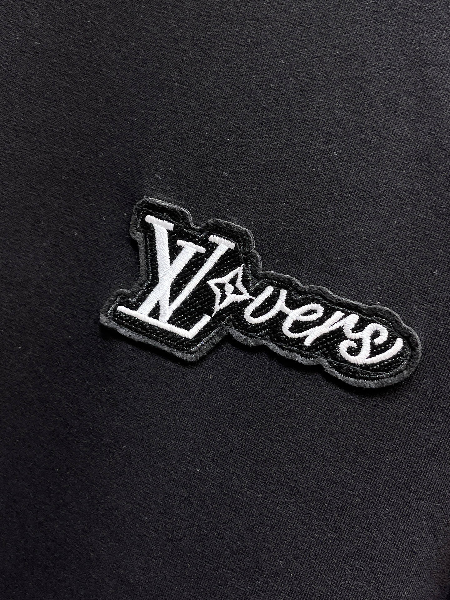 Louis Vuitton Male Hoodie Cotton Black Xs-s-m-l