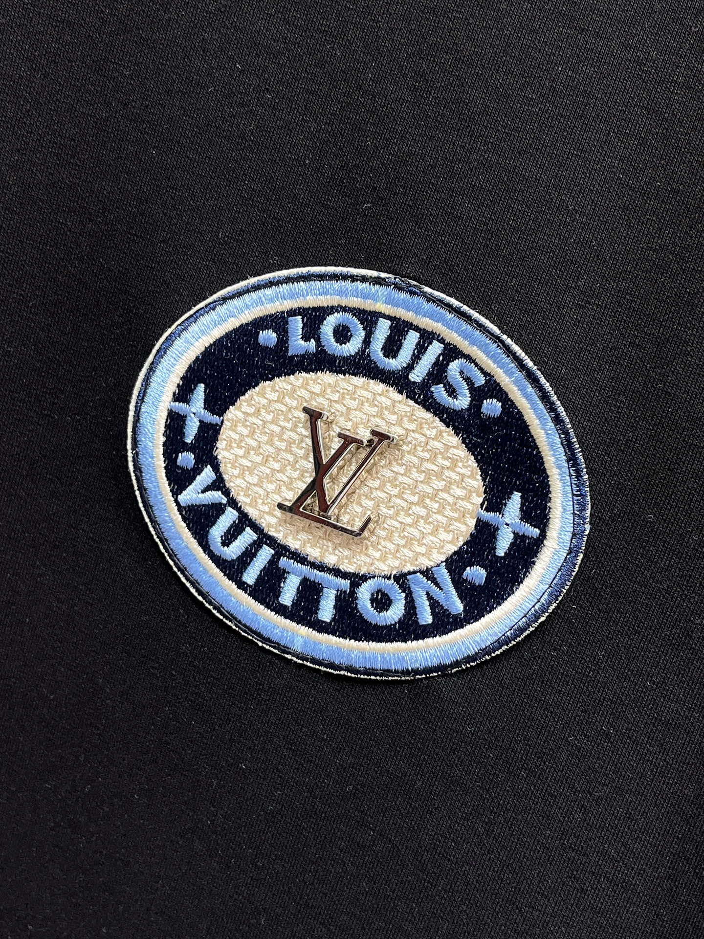 Louis Vuitton Male Hoodie Cotton Black Xs-s-m-l