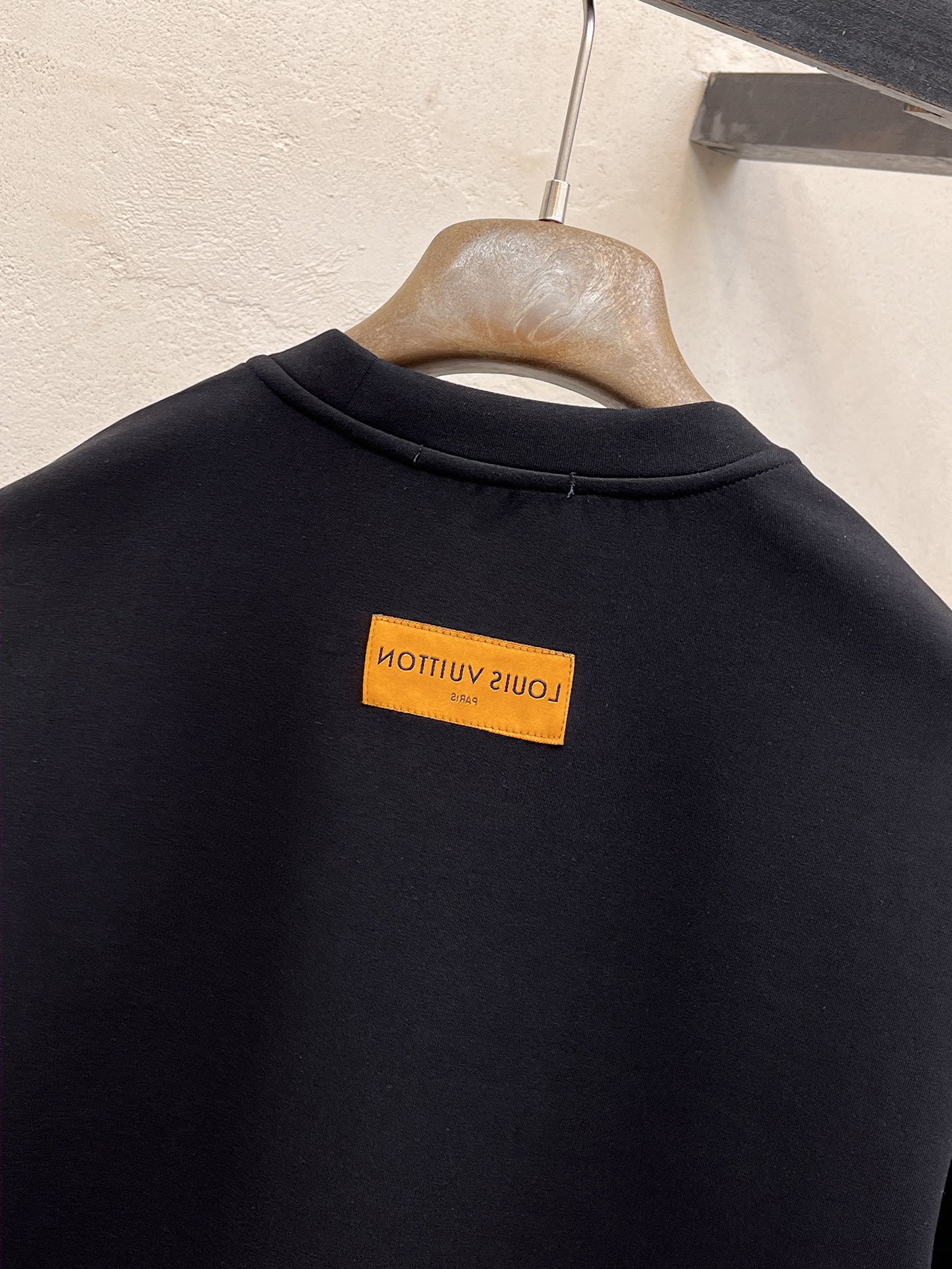 Louis Vuitton Male Hoodie Cotton Black Xs-s-m-l