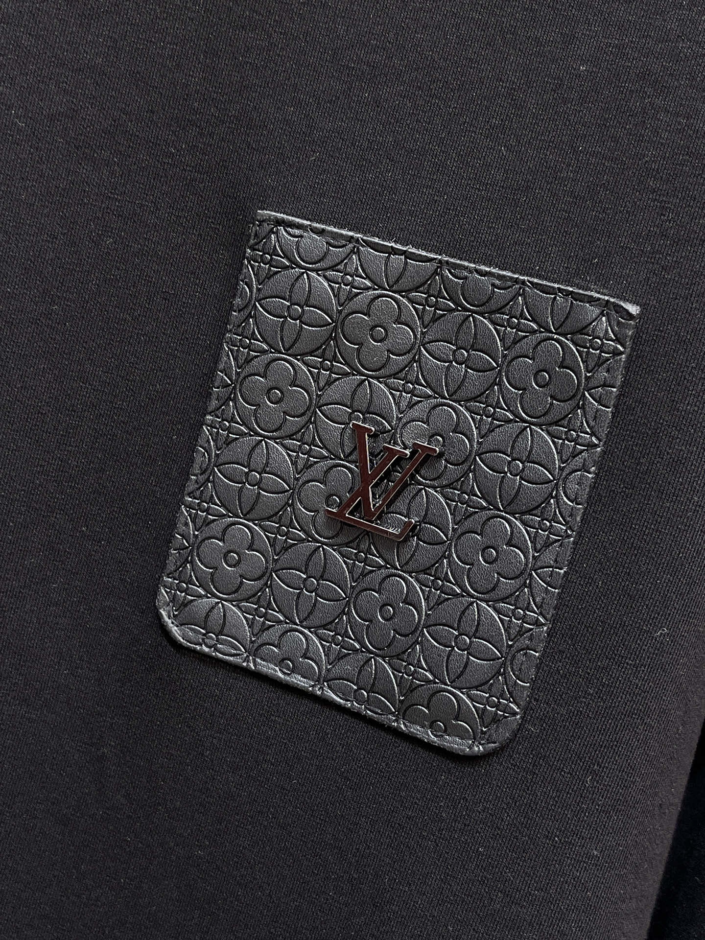 Louis Vuitton Male Hoodie Cotton Black Xs-s-m-l