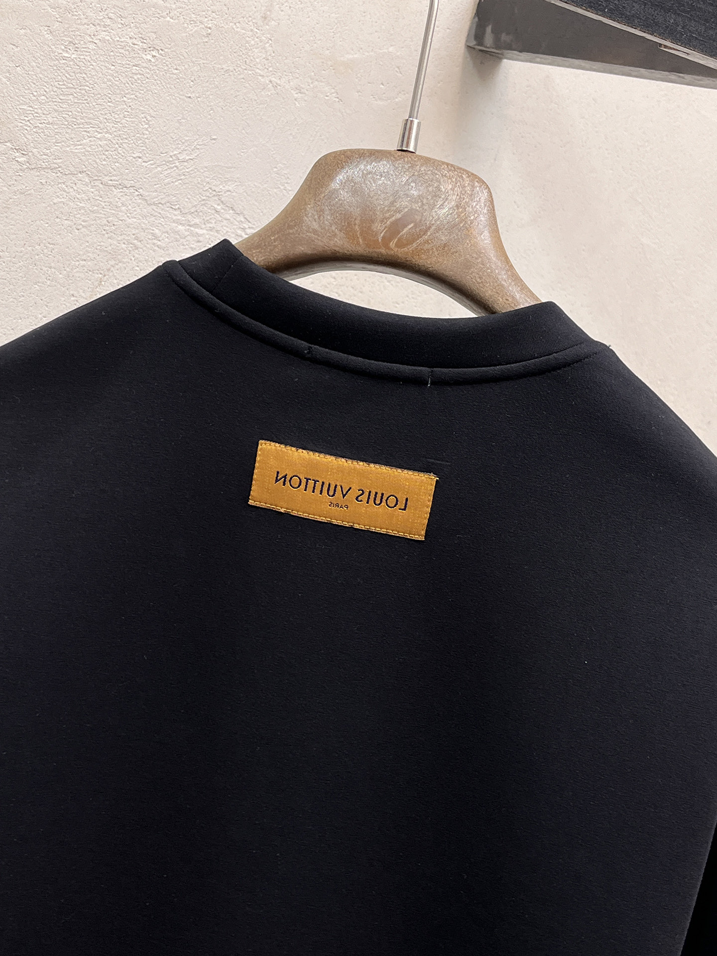 Louis Vuitton Male Hoodie Cotton Black Xs-s-m-l