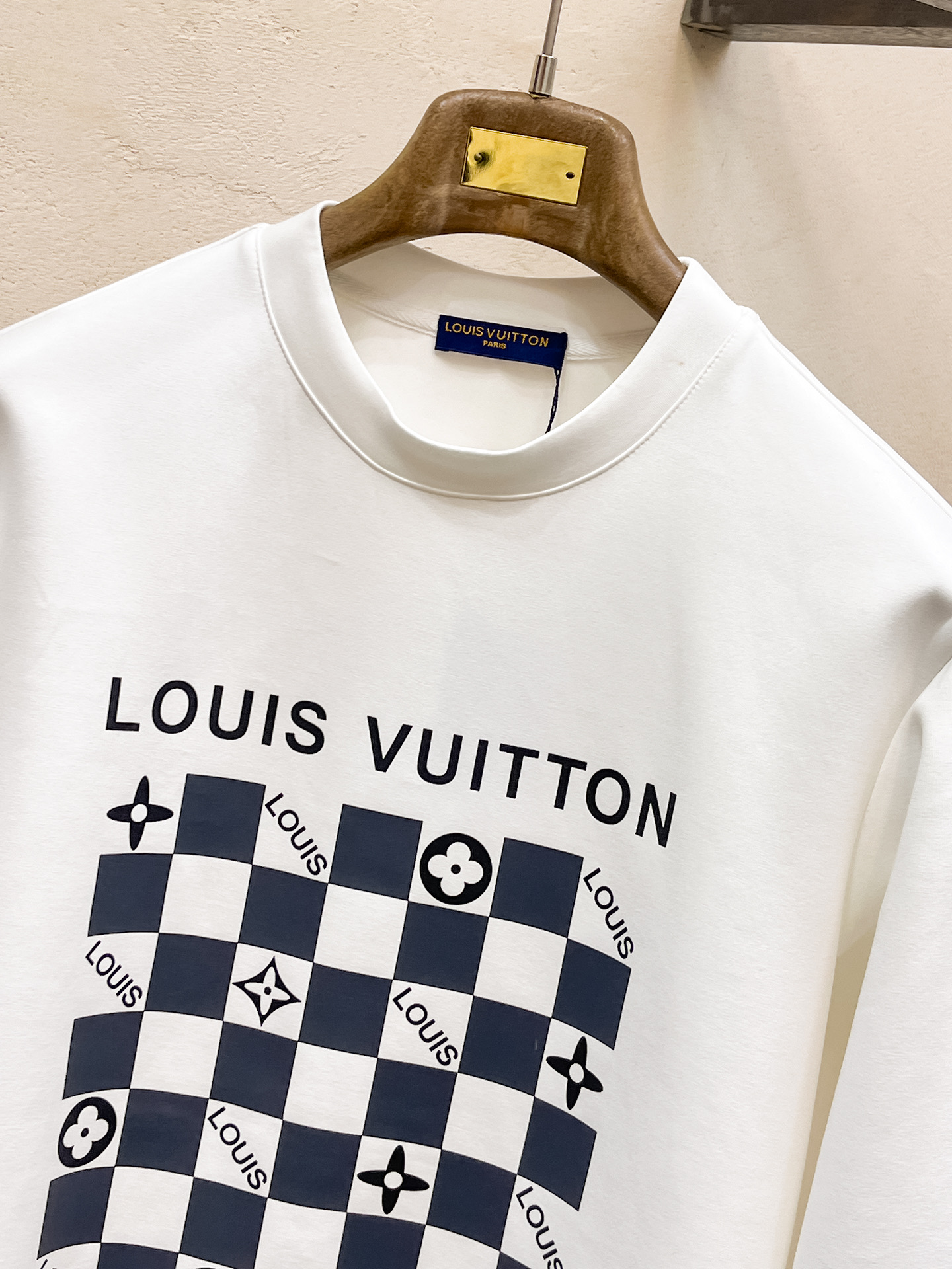 Louis Vuitton Male Hoodie Cotton Black Xs-s-m-l