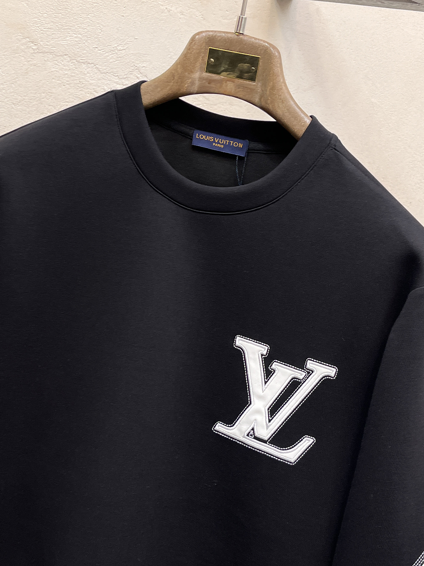 Louis Vuitton Male Hoodie Cotton Black Xs-s-m-l