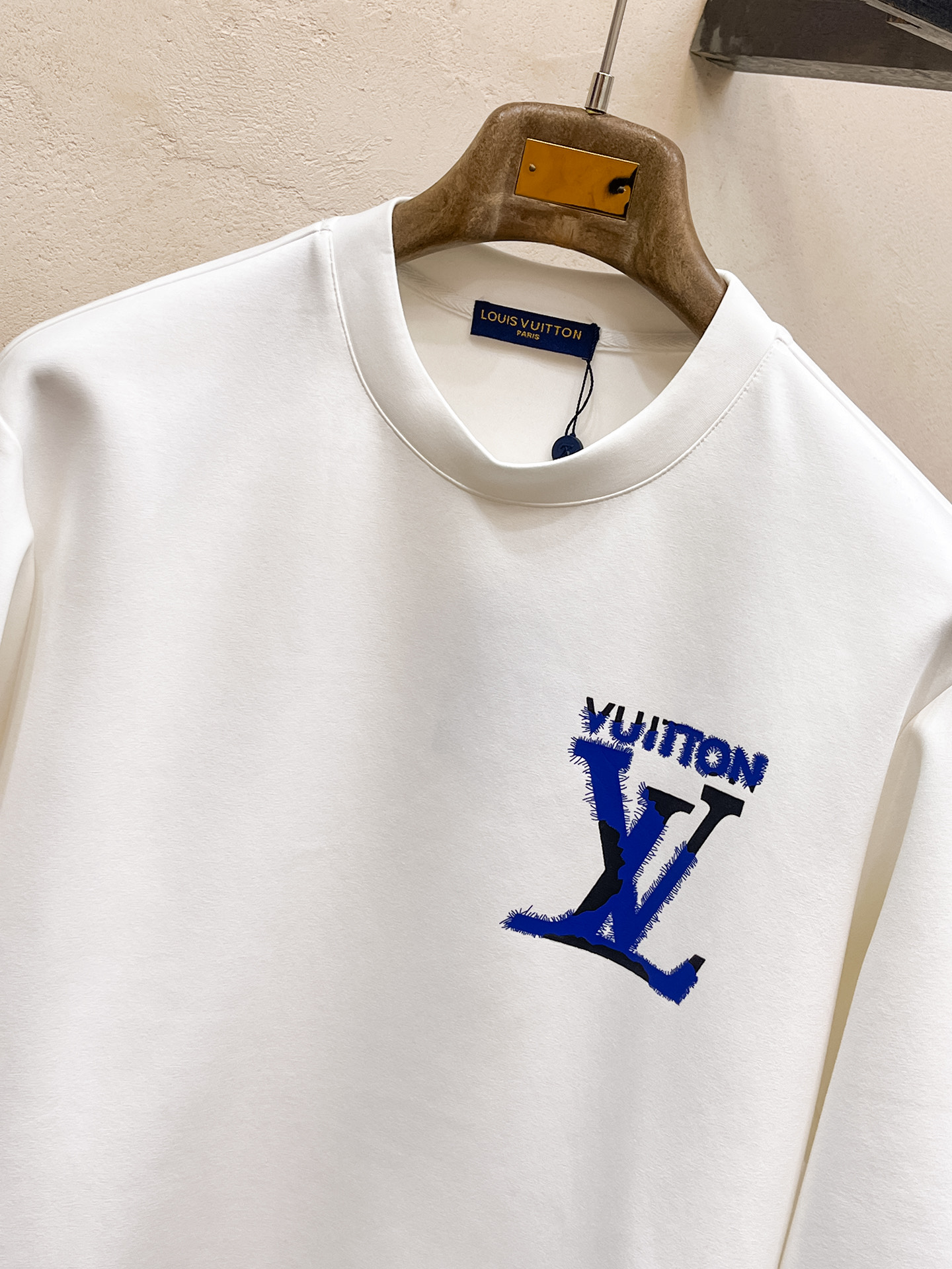 Louis Vuitton Male Hoodie Cotton Black Xs-s-m-l