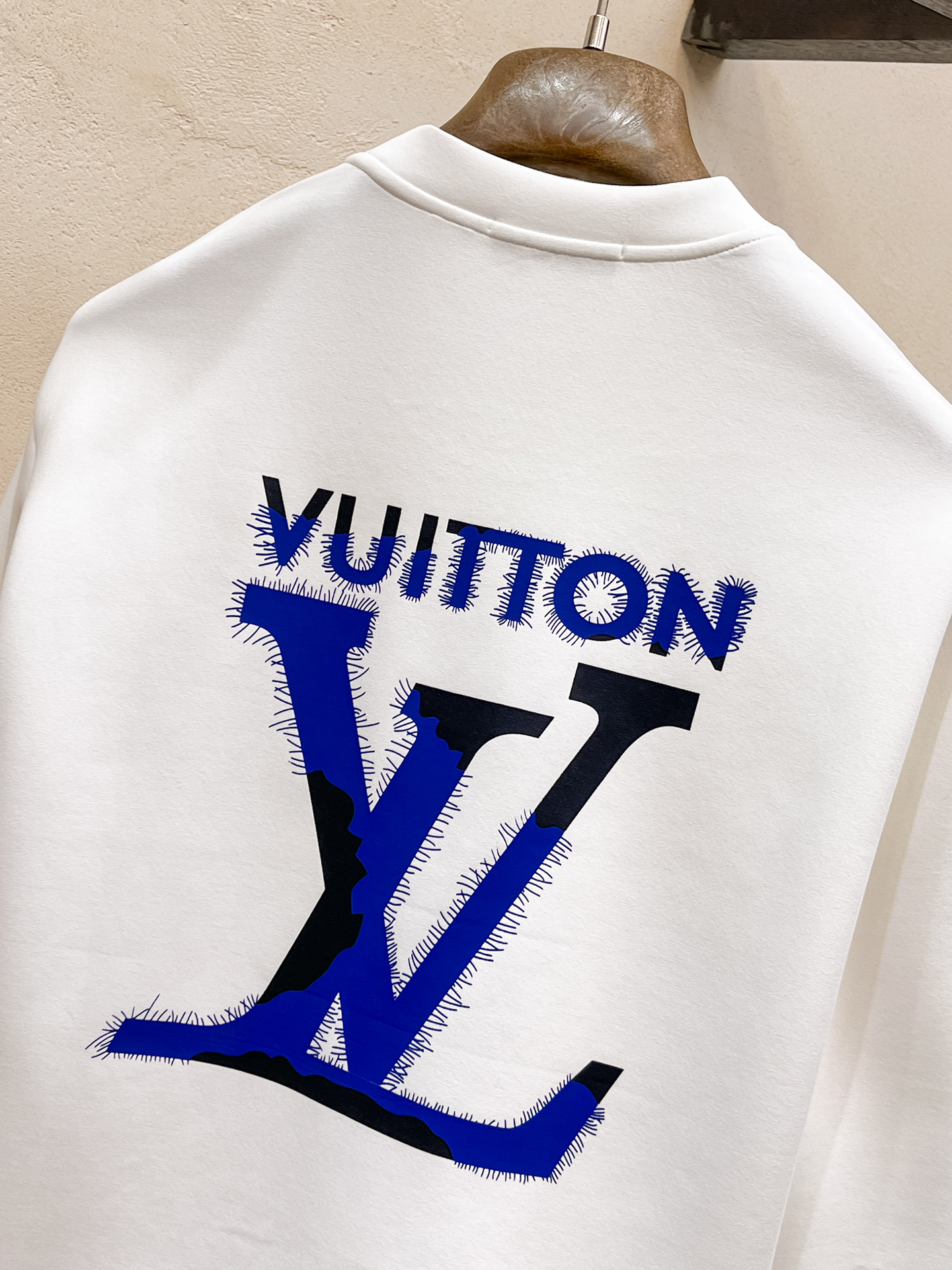 Louis Vuitton Male Hoodie Cotton Black Xs-s-m-l