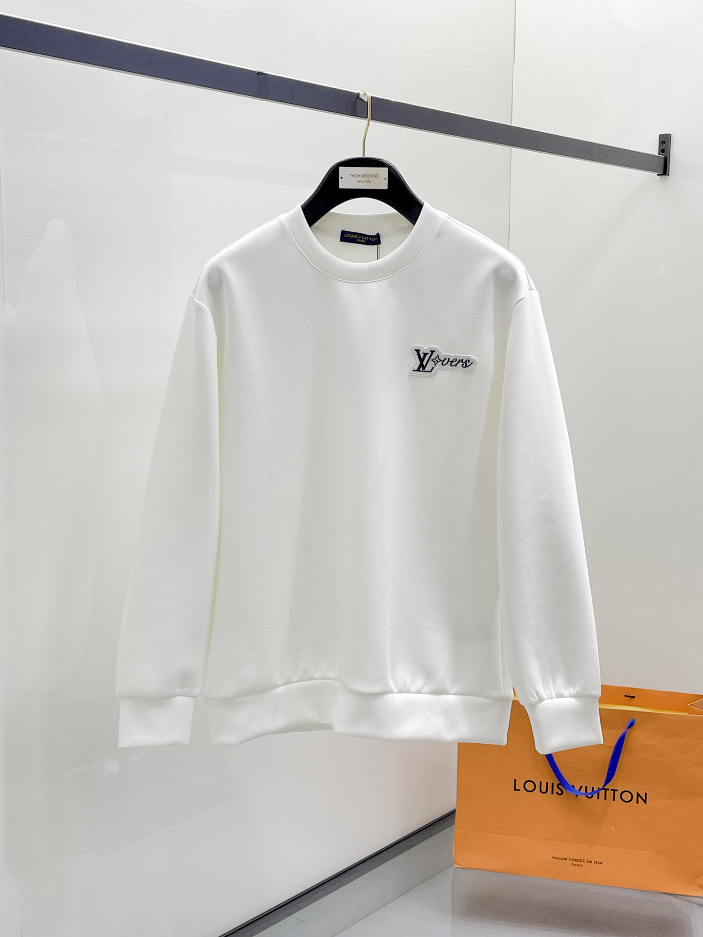 Louis Vuitton Male Hoodie Cotton Black Xs-s-m-l