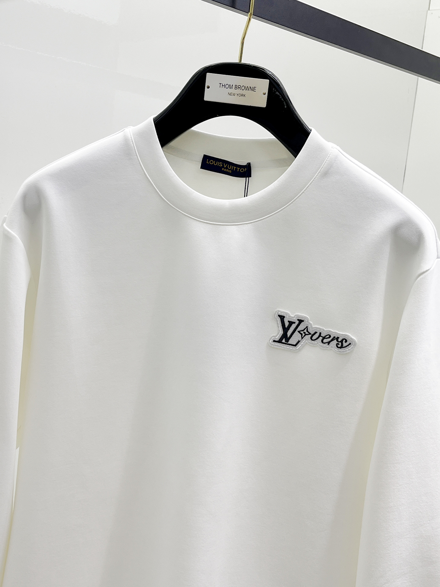Louis Vuitton Male Hoodie Cotton Black Xs-s-m-l