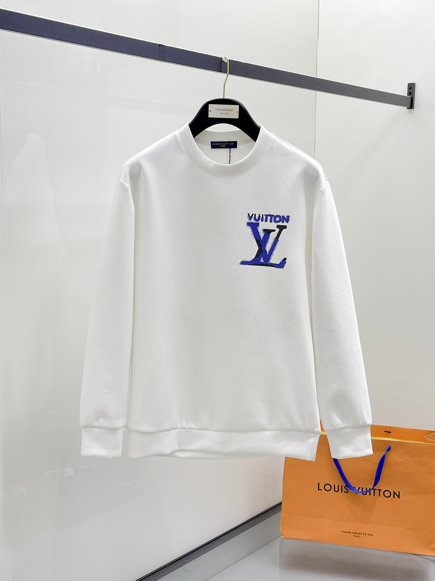 Louis Vuitton Male Hoodie Cotton Black Xs-s-m-l