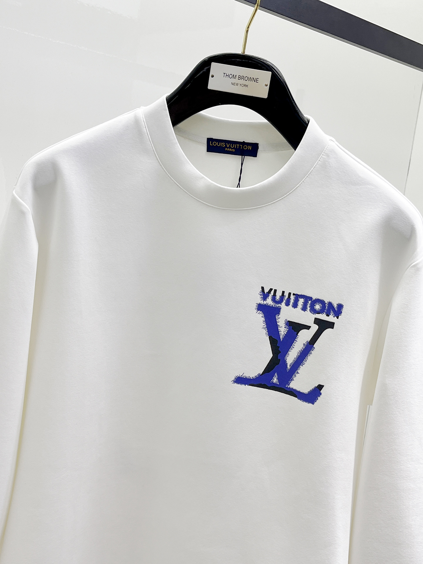 Louis Vuitton Male Hoodie Cotton Black Xs-s-m-l