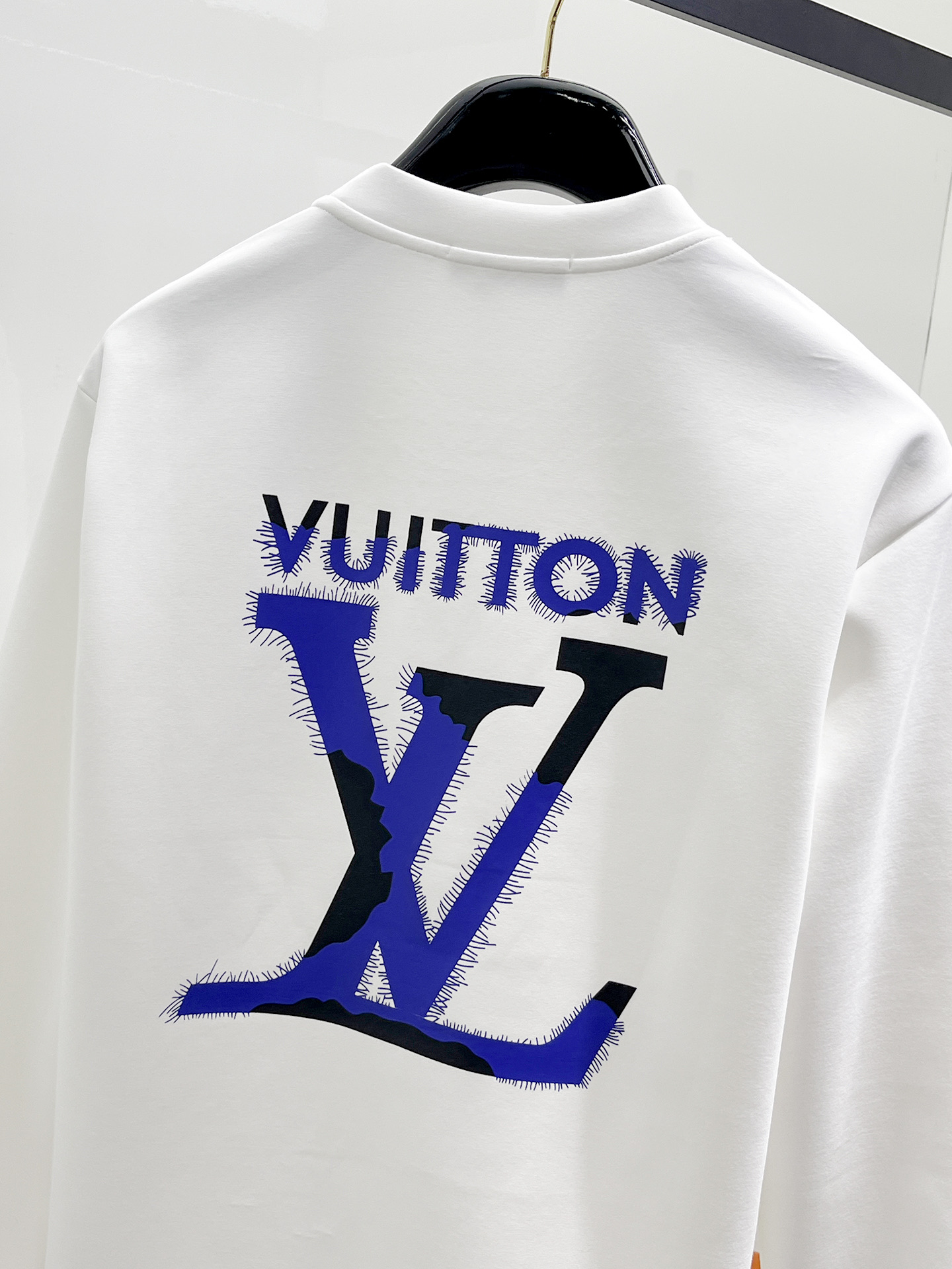 Louis Vuitton Male Hoodie Cotton Black Xs-s-m-l
