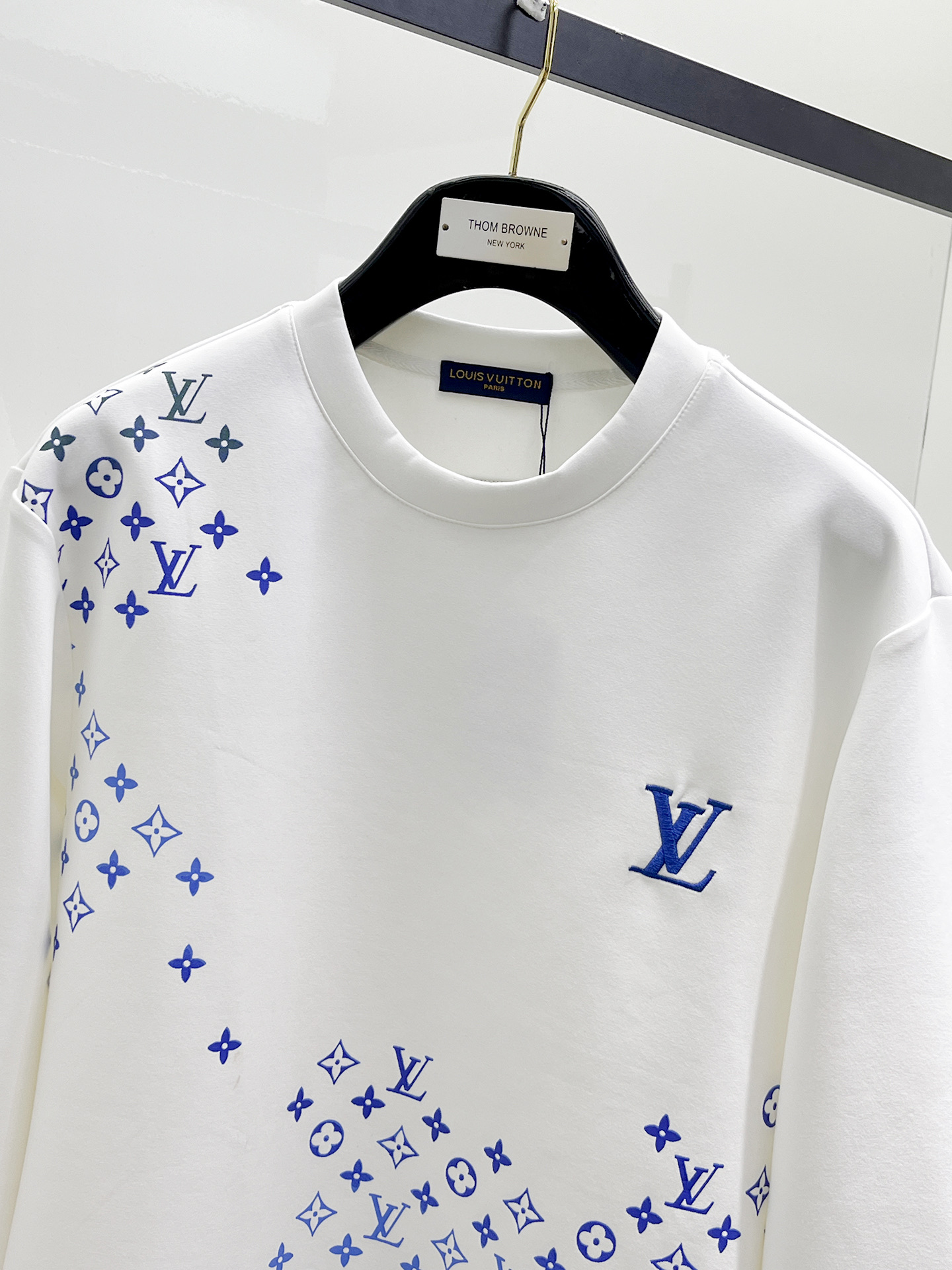 Louis Vuitton Male Hoodie Cotton Black Xs-s-m-l