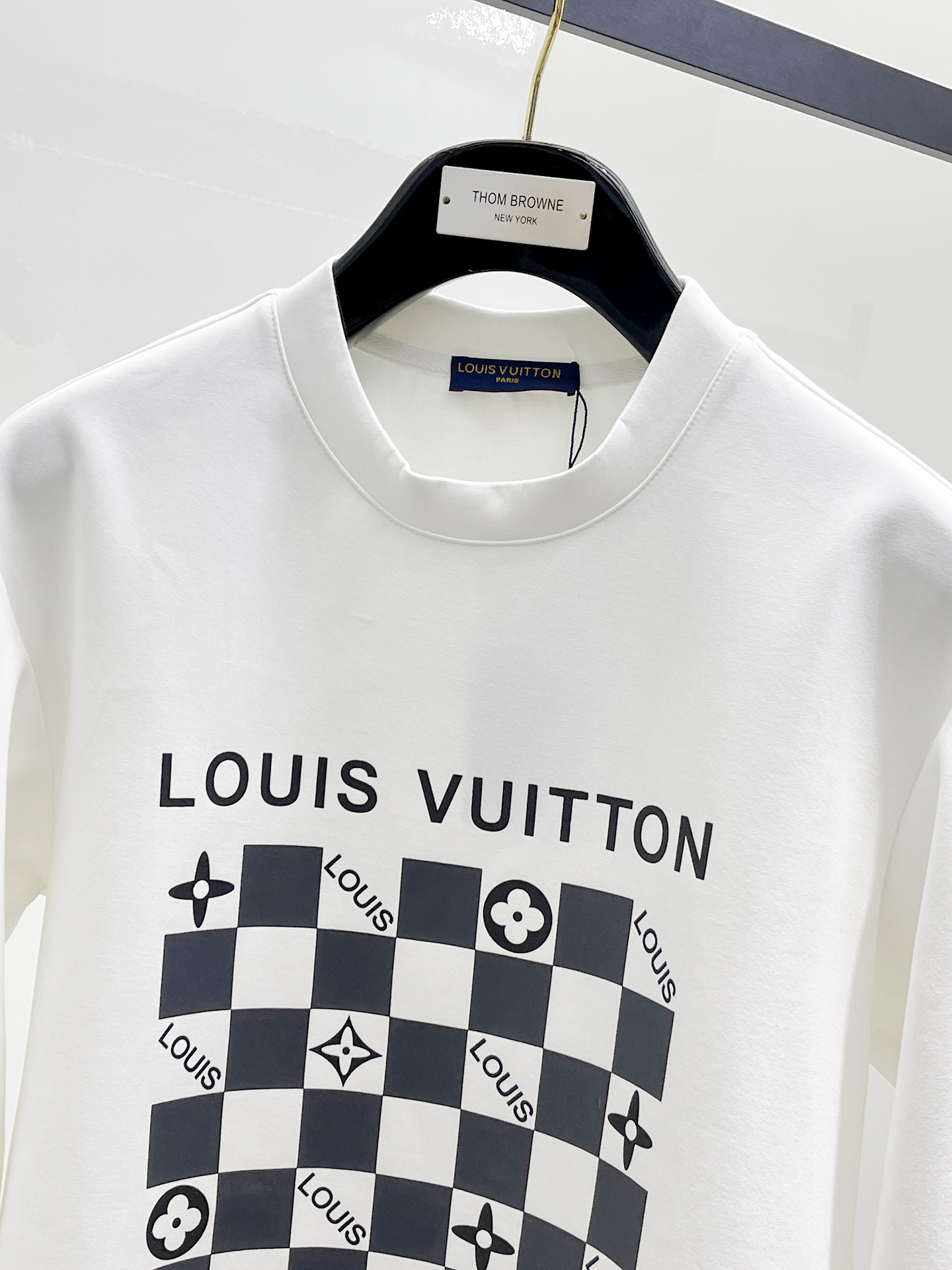 Louis Vuitton Male Hoodie Cotton Black Xs-s-m-l