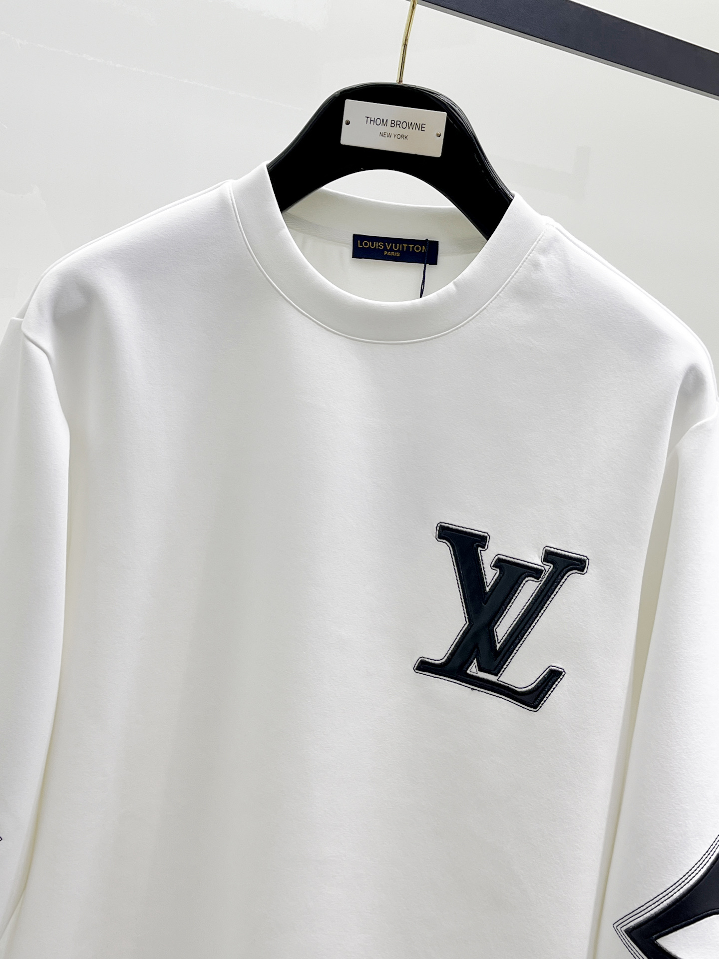 Louis Vuitton Male Hoodie Cotton Black Xs-s-m-l
