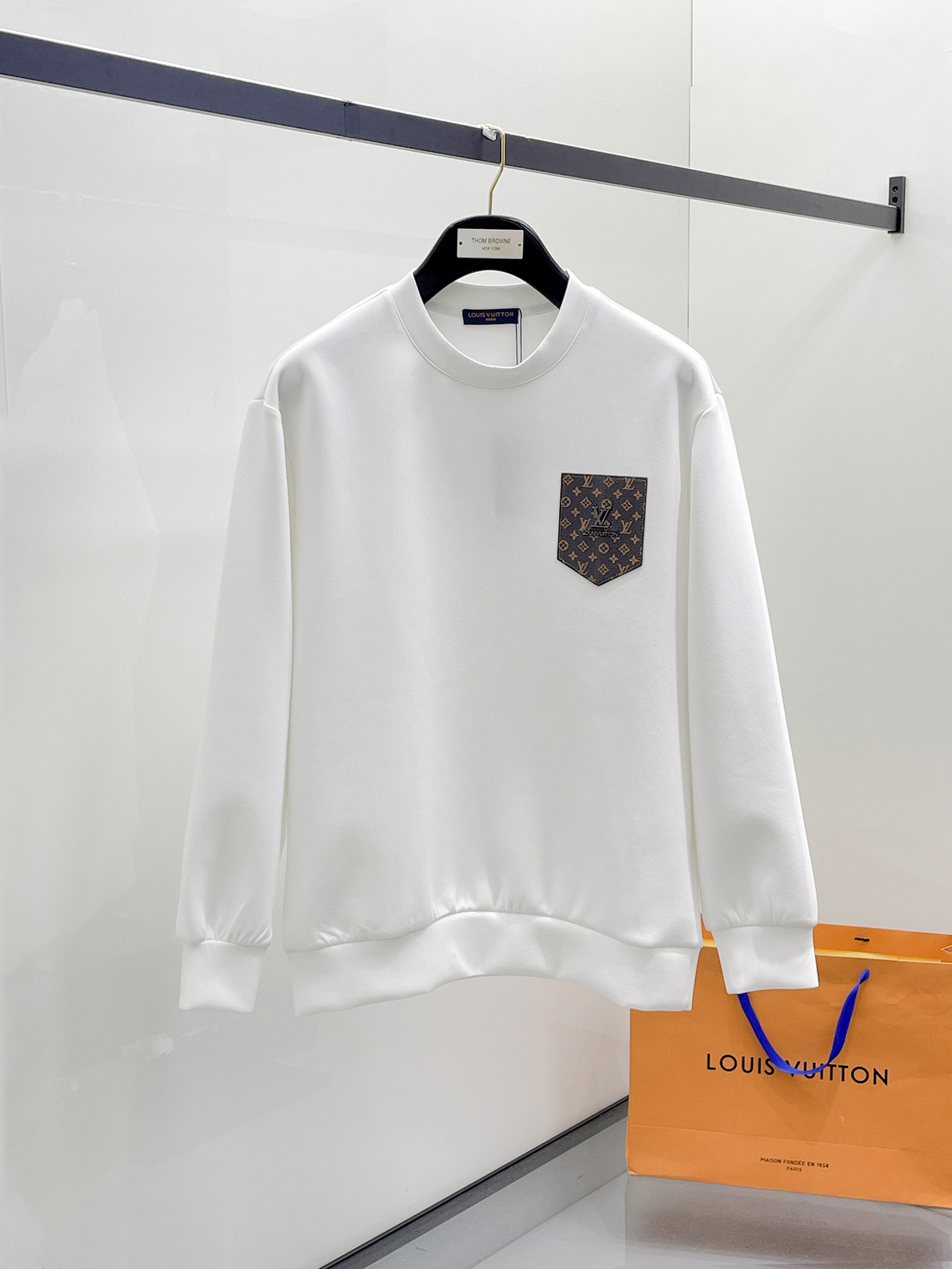 Louis Vuitton Male Hoodie Cotton Black Xs-s-m-l