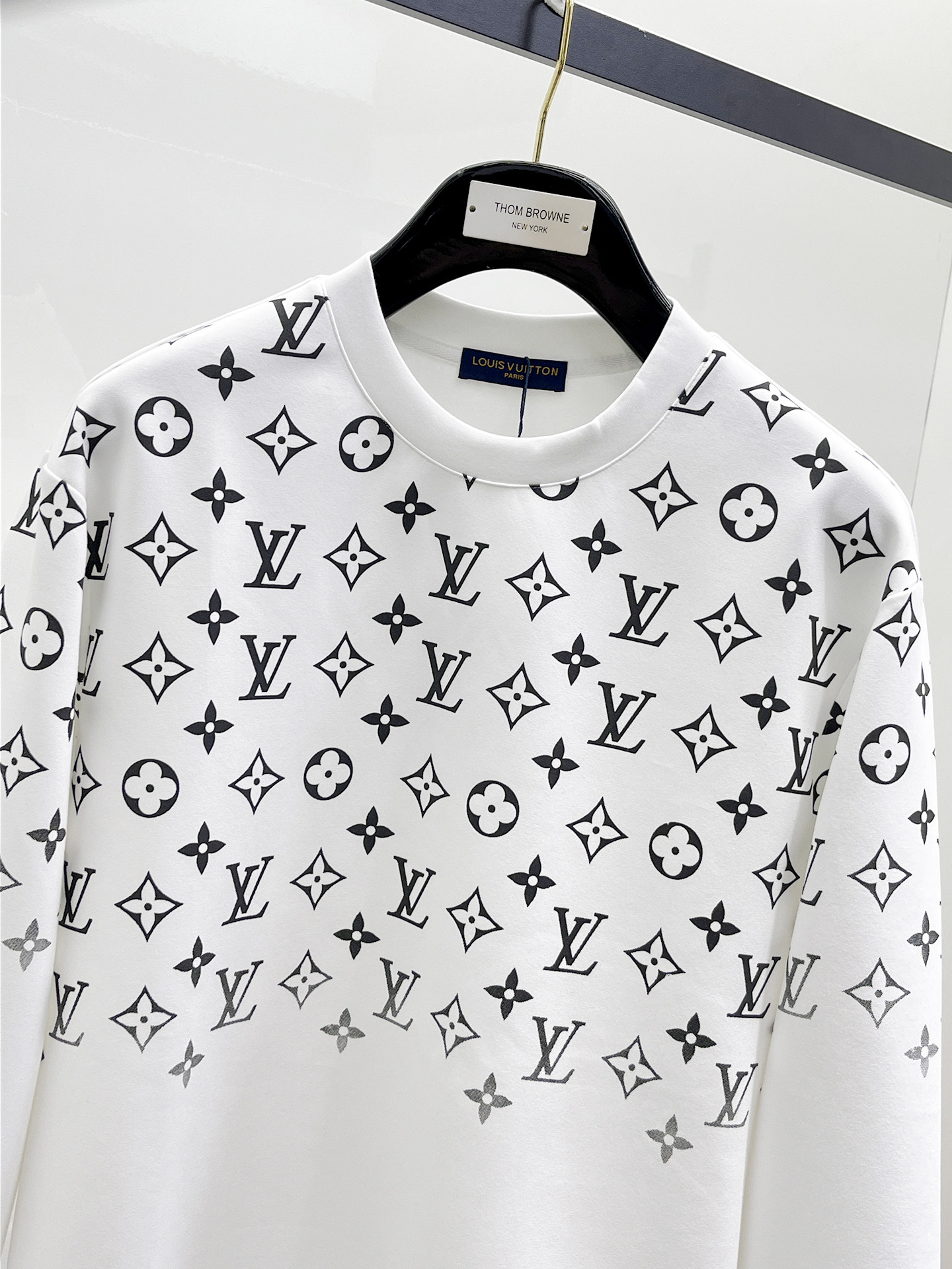 Louis Vuitton Male Hoodie Cotton Black Xs-s-m-l
