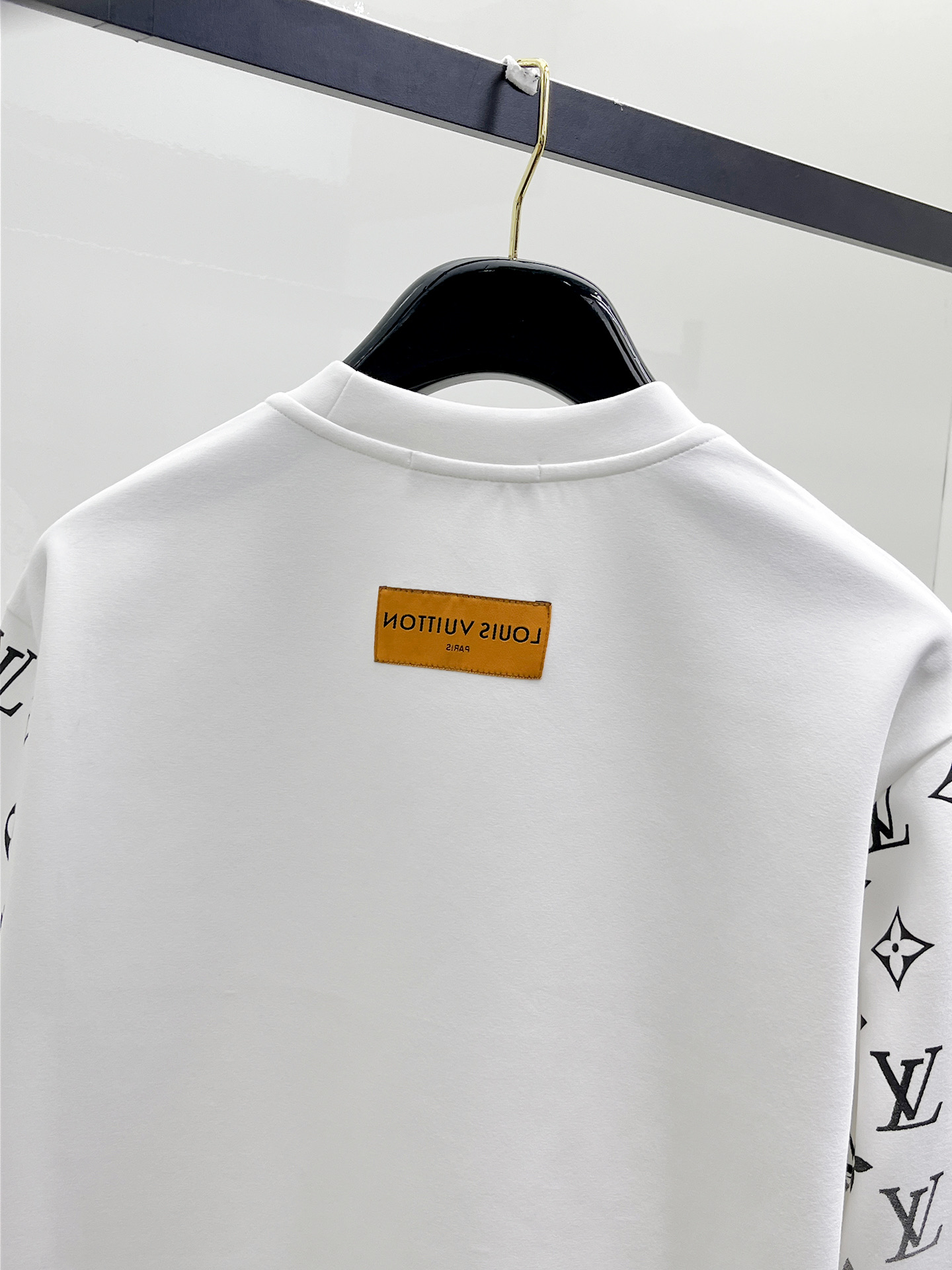 Louis Vuitton Male Hoodie Cotton Black Xs-s-m-l