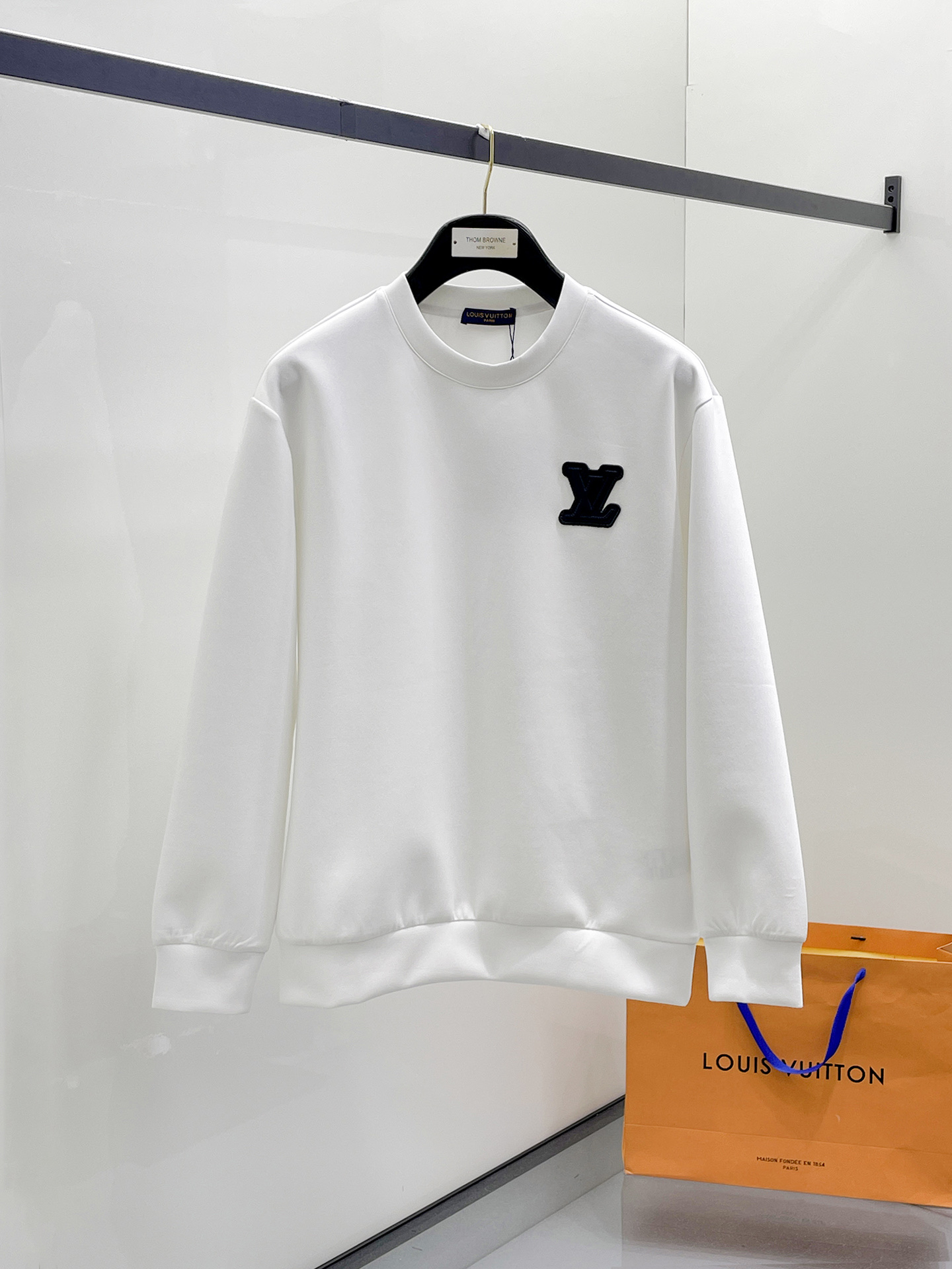 Louis Vuitton Male Hoodie Cotton Black Xs-s-m-l