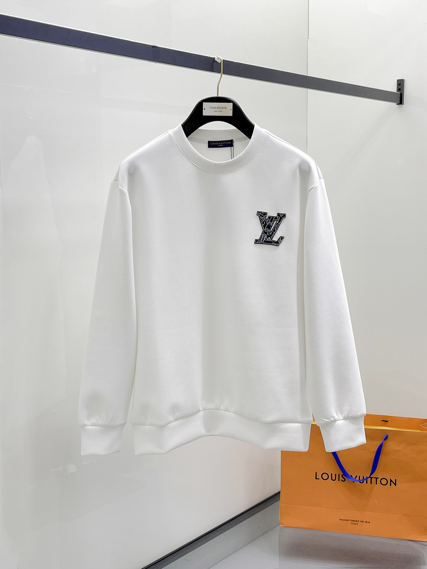 Louis Vuitton Male Hoodie Cotton Black Xs-s-m-l